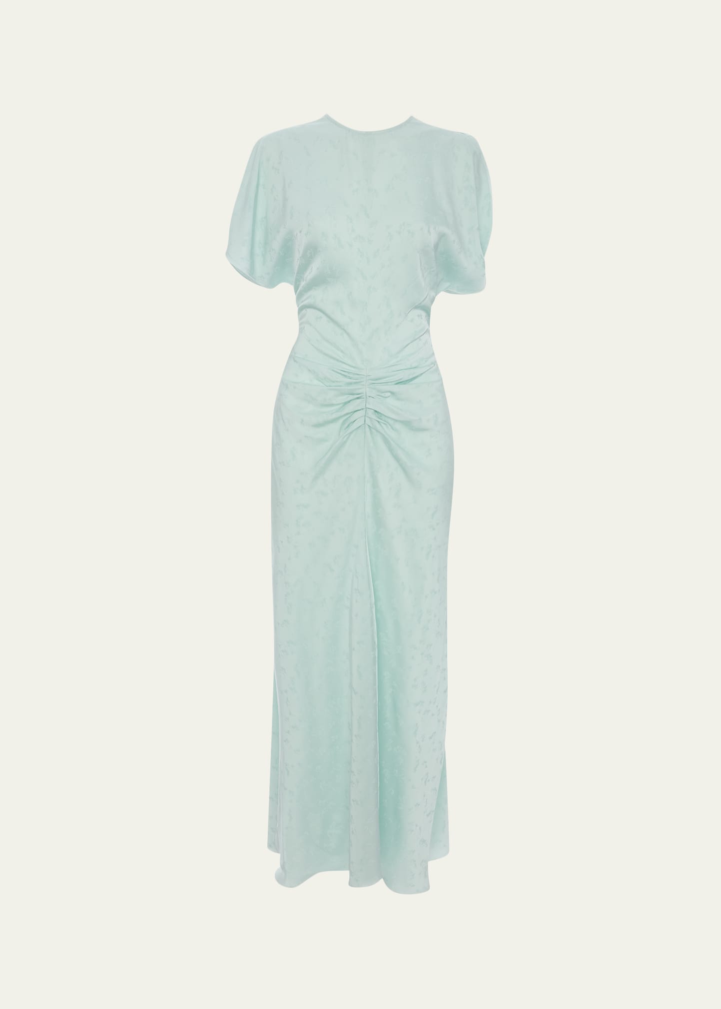 Victoria Beckham Floral Satin Gathered-Waist Maxi Dress - Bergdorf