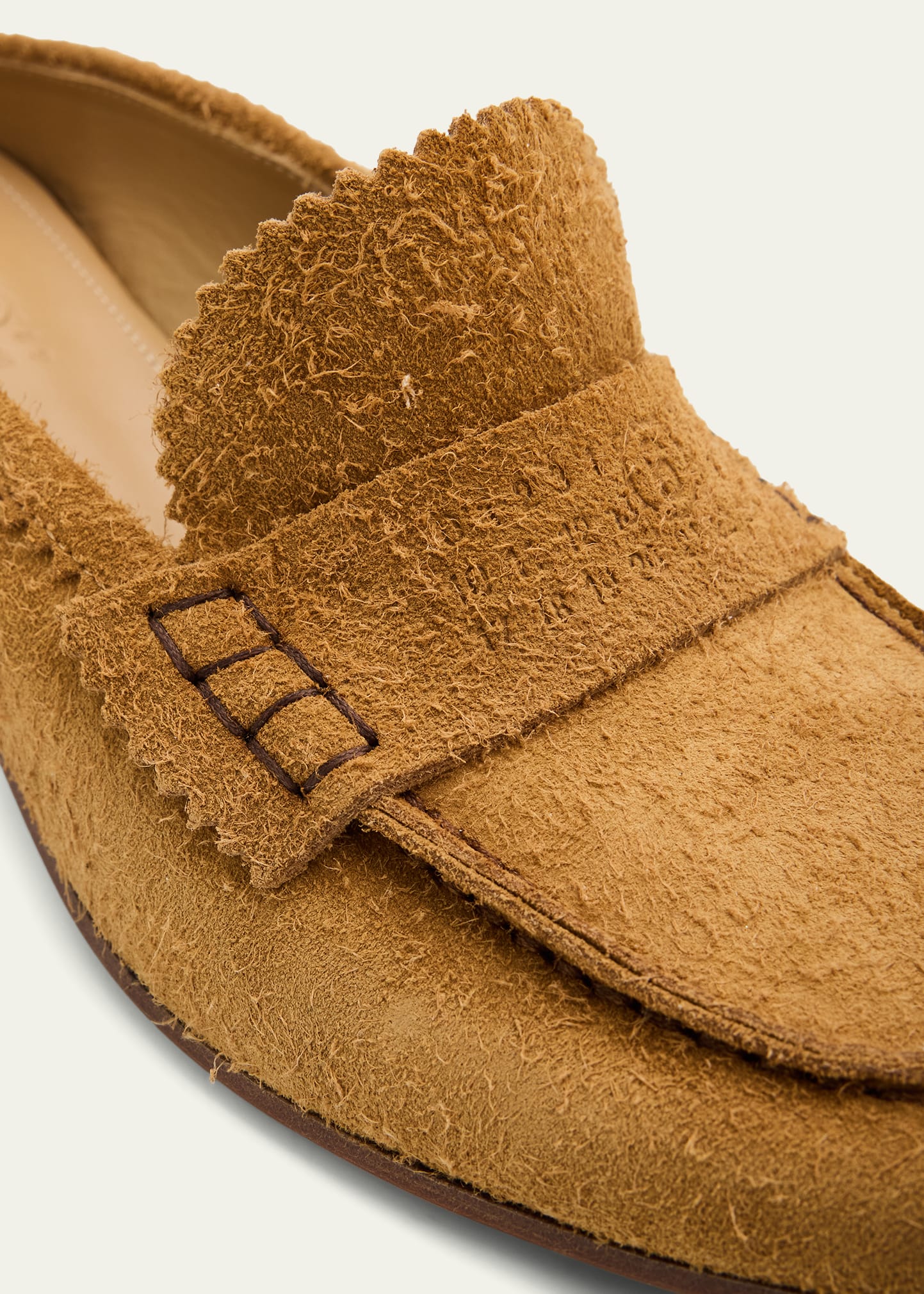 MM6 Maison Margiela 25mm Suede Mule Loafers - Bergdorf Goodman