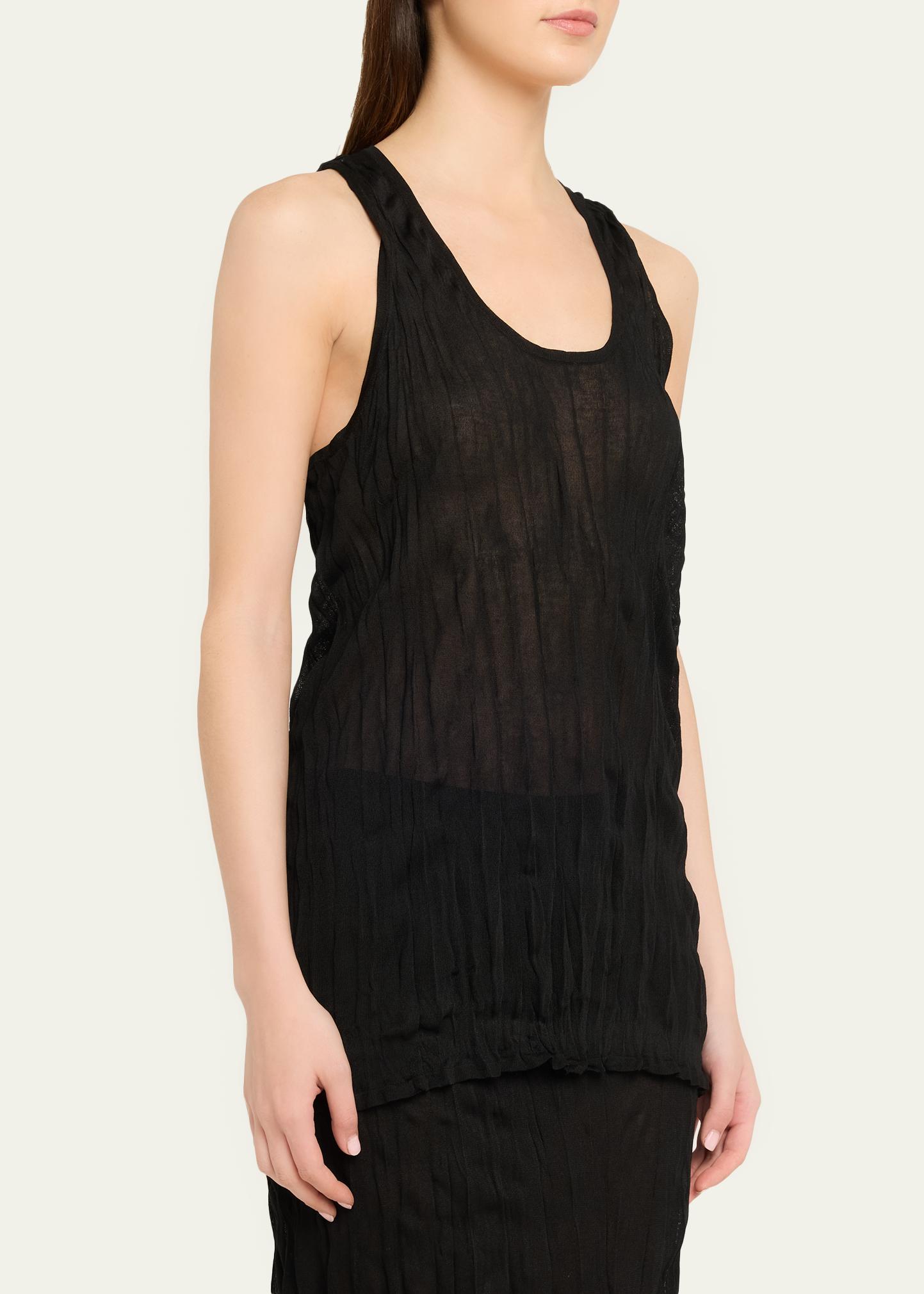 Toteme Crinkled Knit Tank Top - Bergdorf Goodman