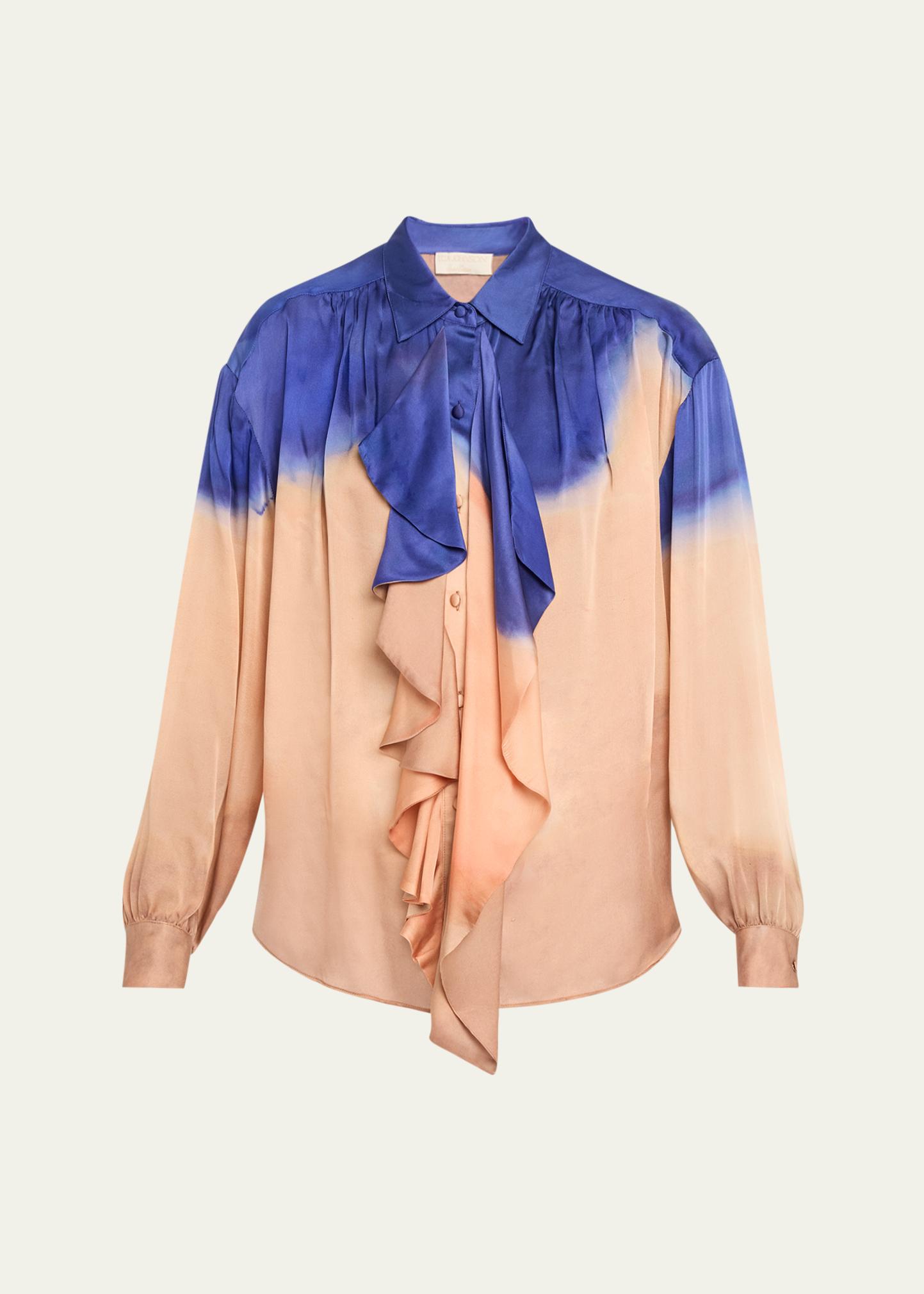 Ulla Johnson x Helen Frankenthaler Gesture Silk-Chiffon Ruffle