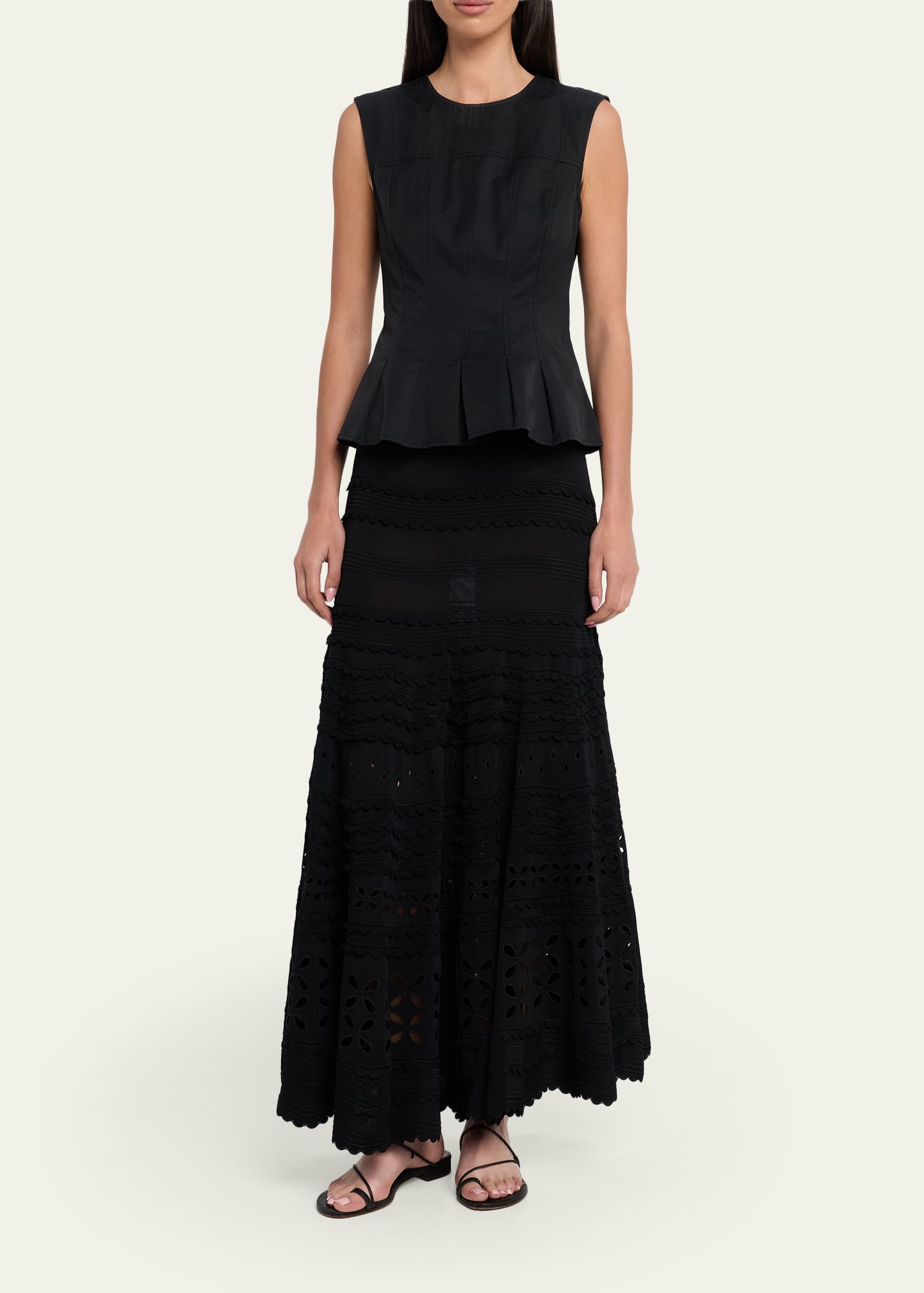 Ulla Johnson Annisa Eyelet Knit Maxi Skirt - Bergdorf Goodman