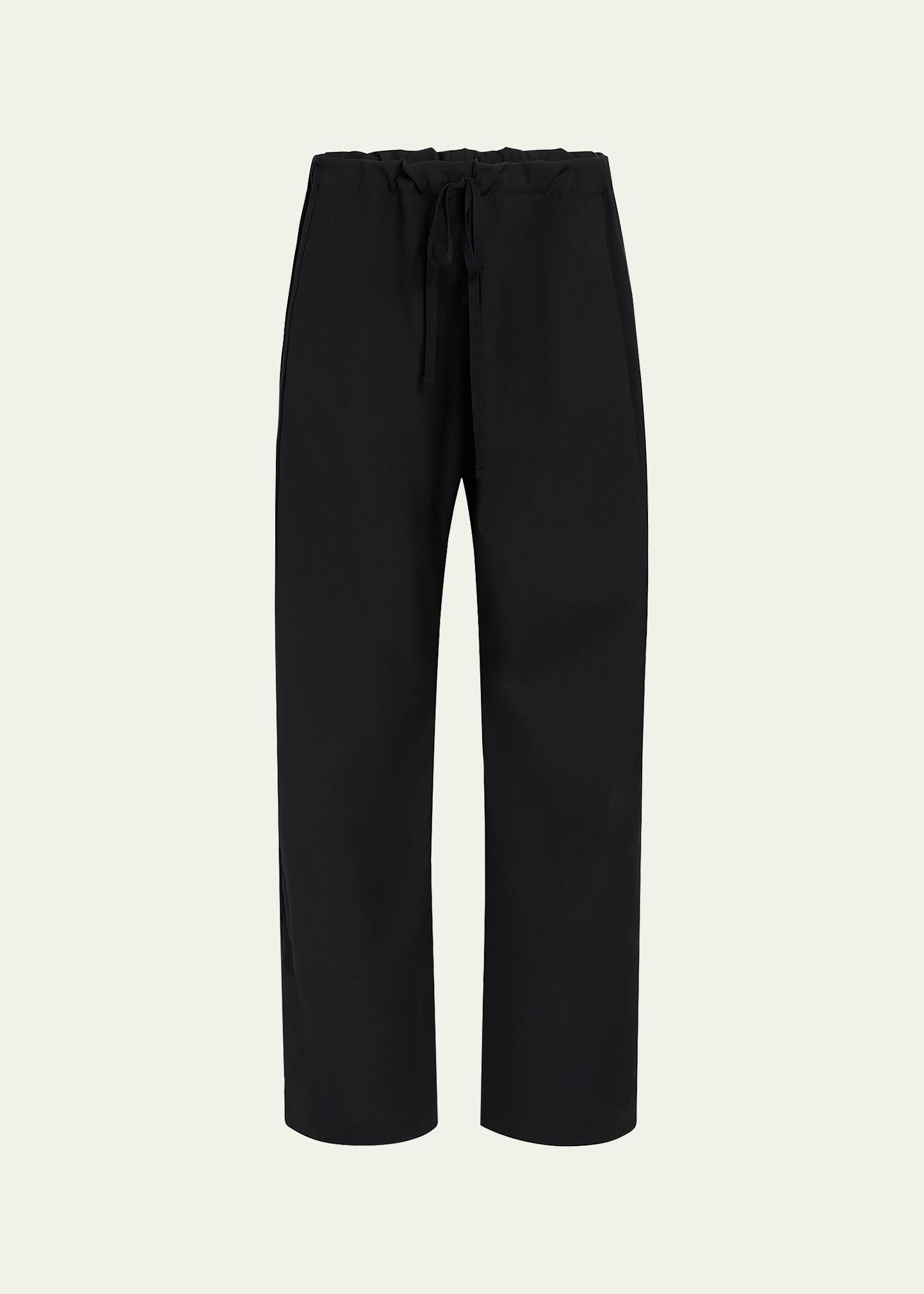 Khaite Rohen Wide-Leg Drawstring Pants - Bergdorf Goodman