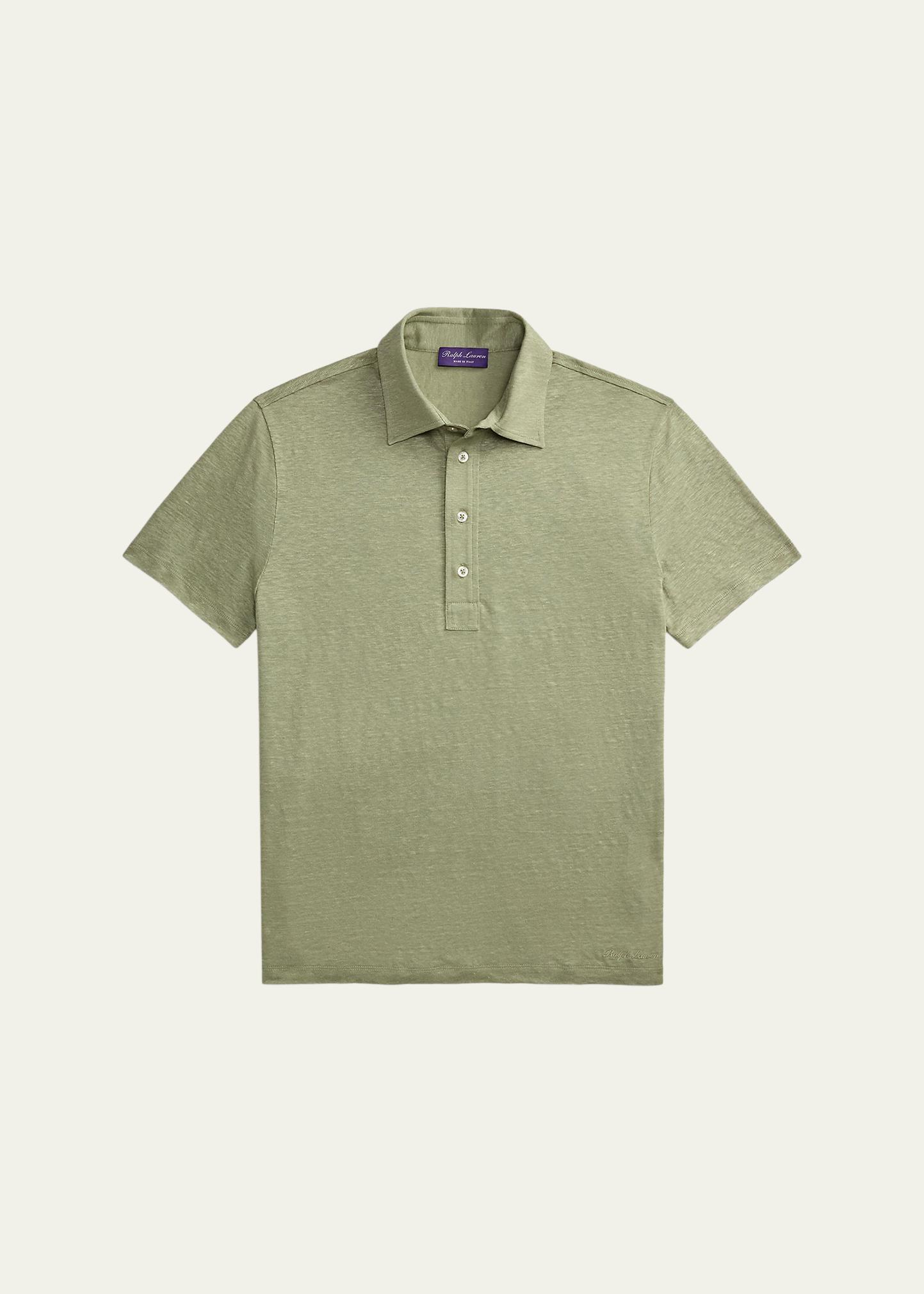 Ralph Lauren Purple Label Linen Jersey Polo Shirt - Bergdorf Goodman