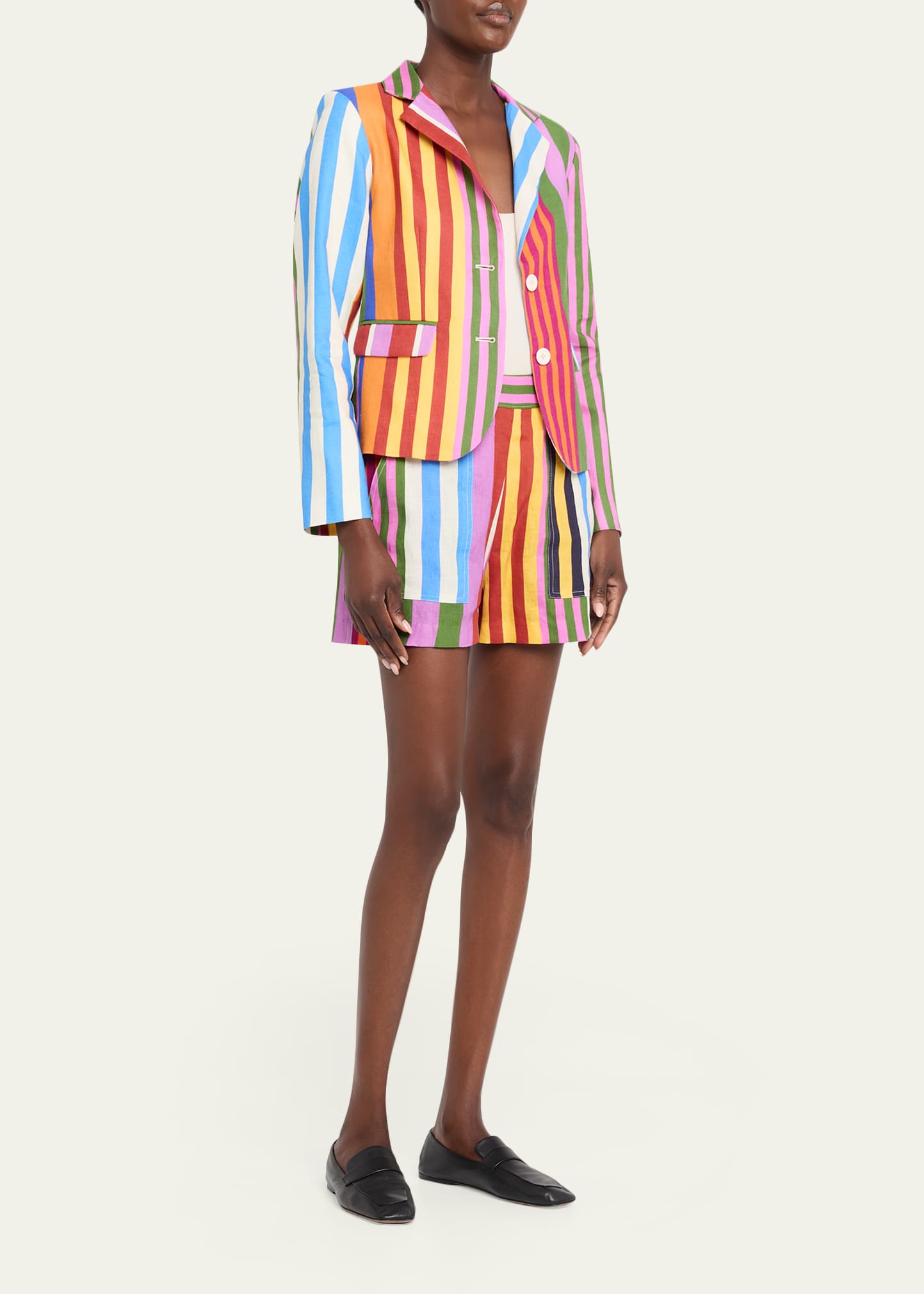 Libertine Tangier Stripe Linen Classic Jacket - Bergdorf Goodman