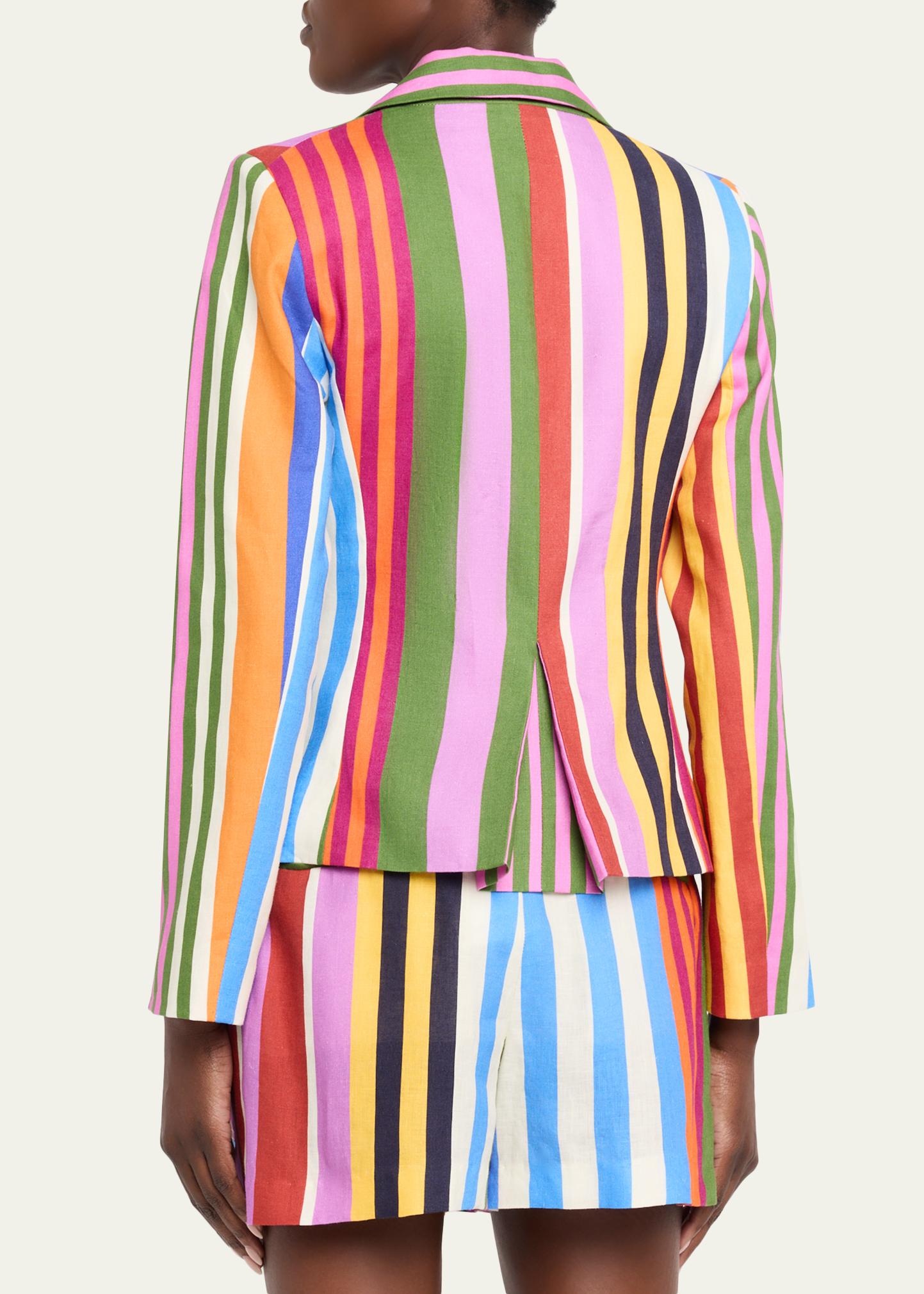 Libertine Tangier Stripe Linen Classic Jacket - Bergdorf Goodman
