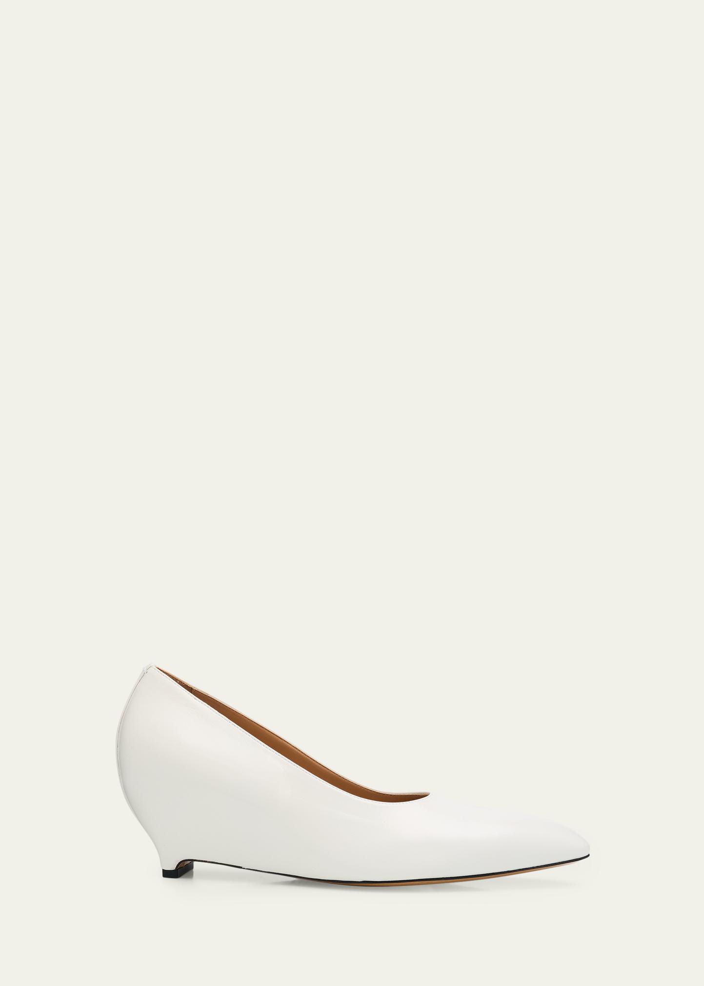 Maison Margiela Court Shoe Leather Wedge Pumps - Bergdorf Goodman