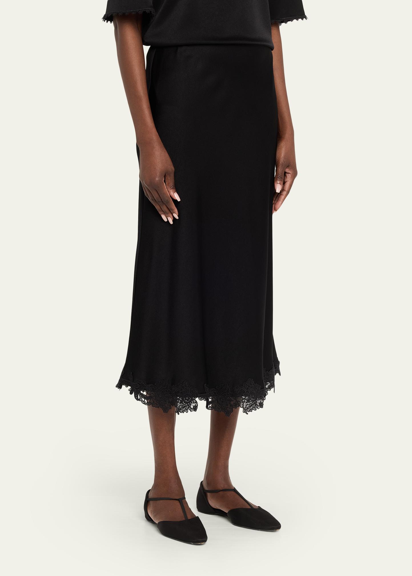 Kobi Halperin Brooks Lace-Trim Midi Skirt - Bergdorf Goodman