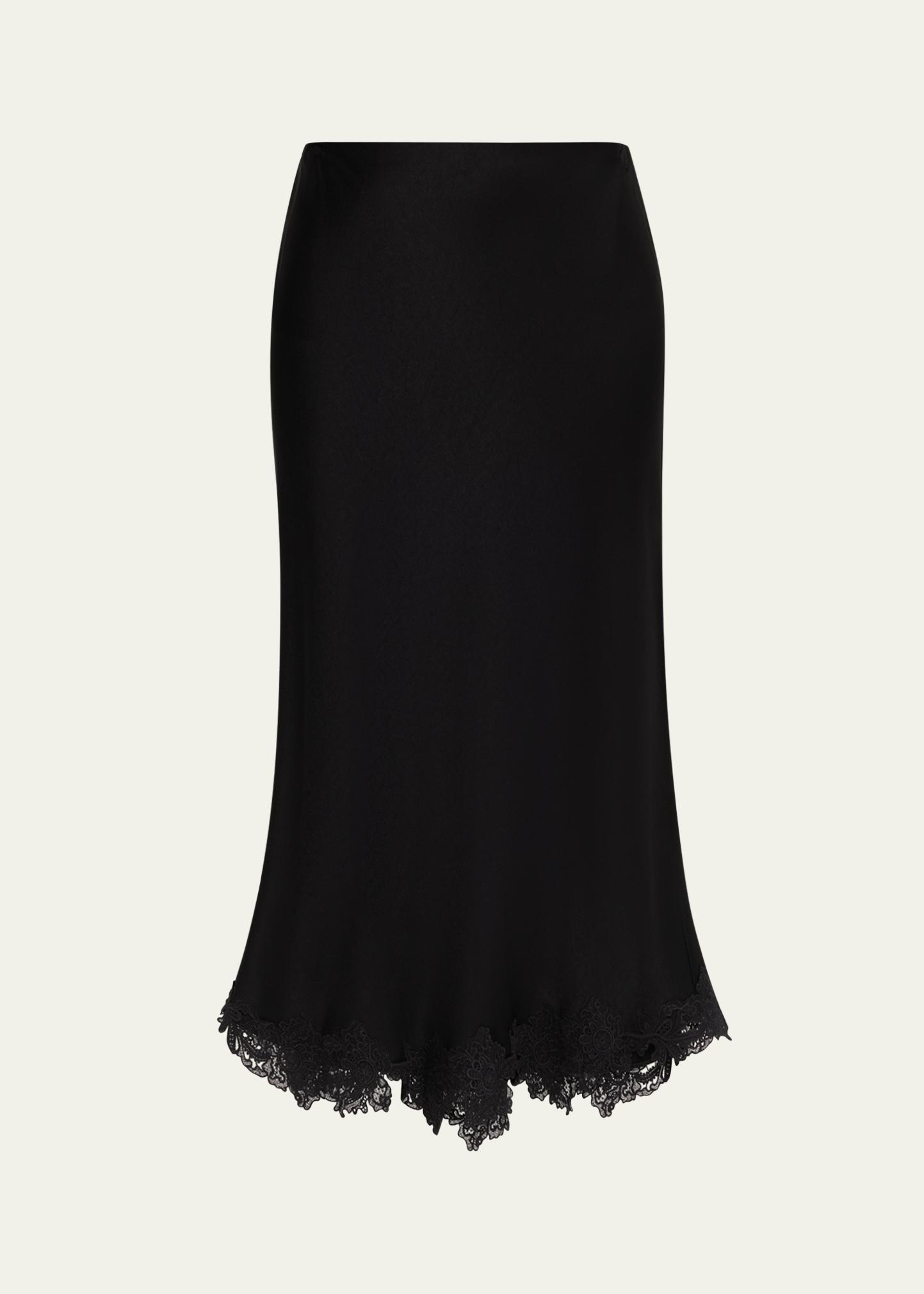 Kobi Halperin Brooks Lace-Trim Midi Skirt - Bergdorf Goodman