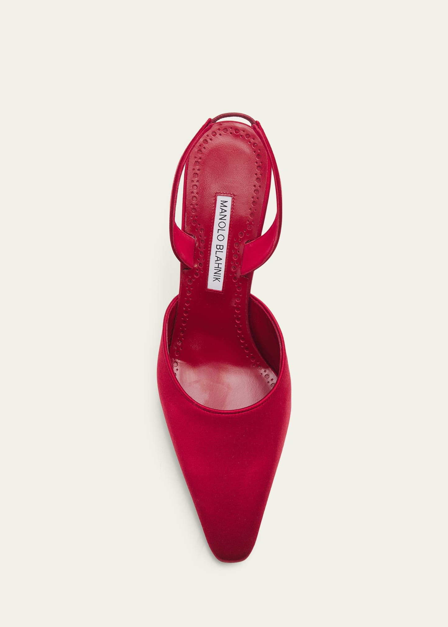 Manolo Blahnik 105mm Borelapla Satin Slingback Pumps - Bergdorf