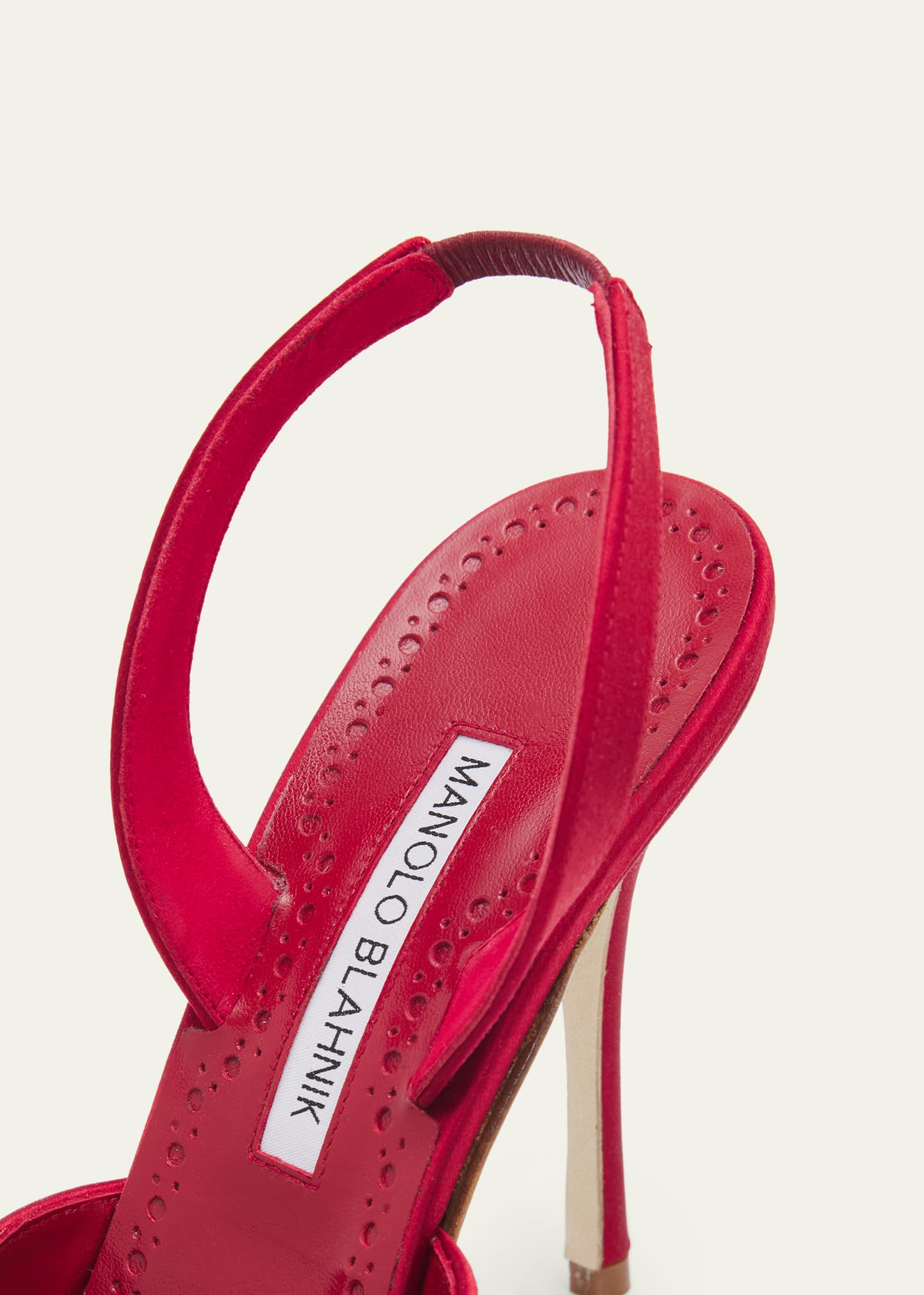 Manolo Blahnik 105mm Borelapla Satin Slingback Pumps - Bergdorf
