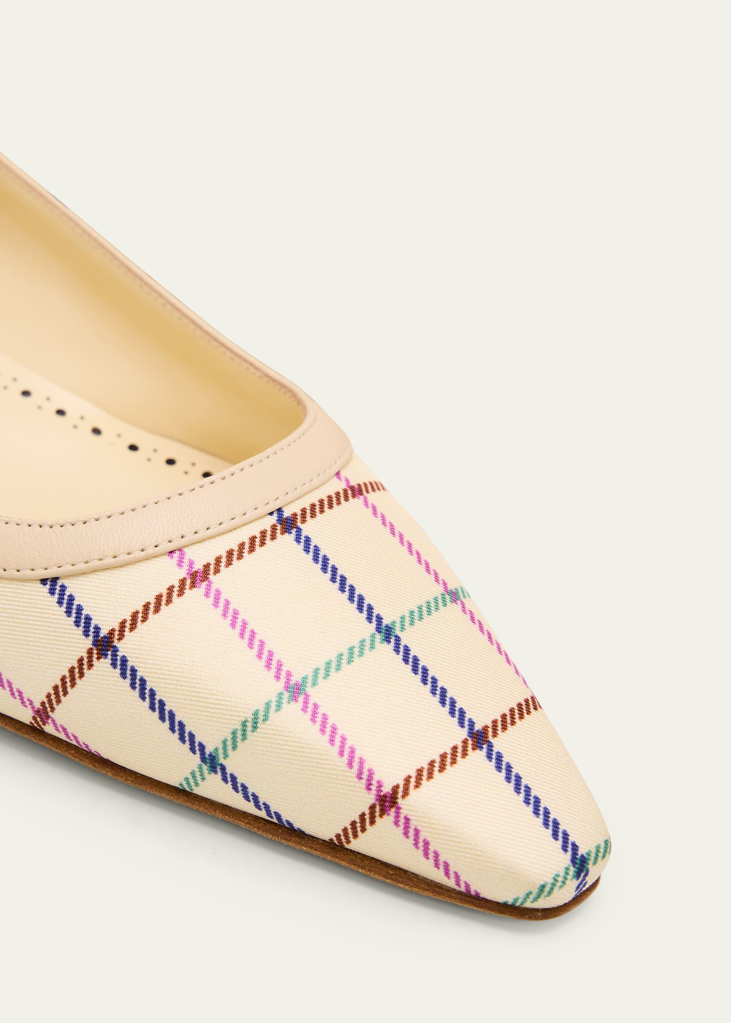 紅　ボッテガ財布　& MANOLO BLAHNIK Ballerina Manolo Blahnik Filotas Plaid Silk Ballerina Flats - Bergdorf Goodman