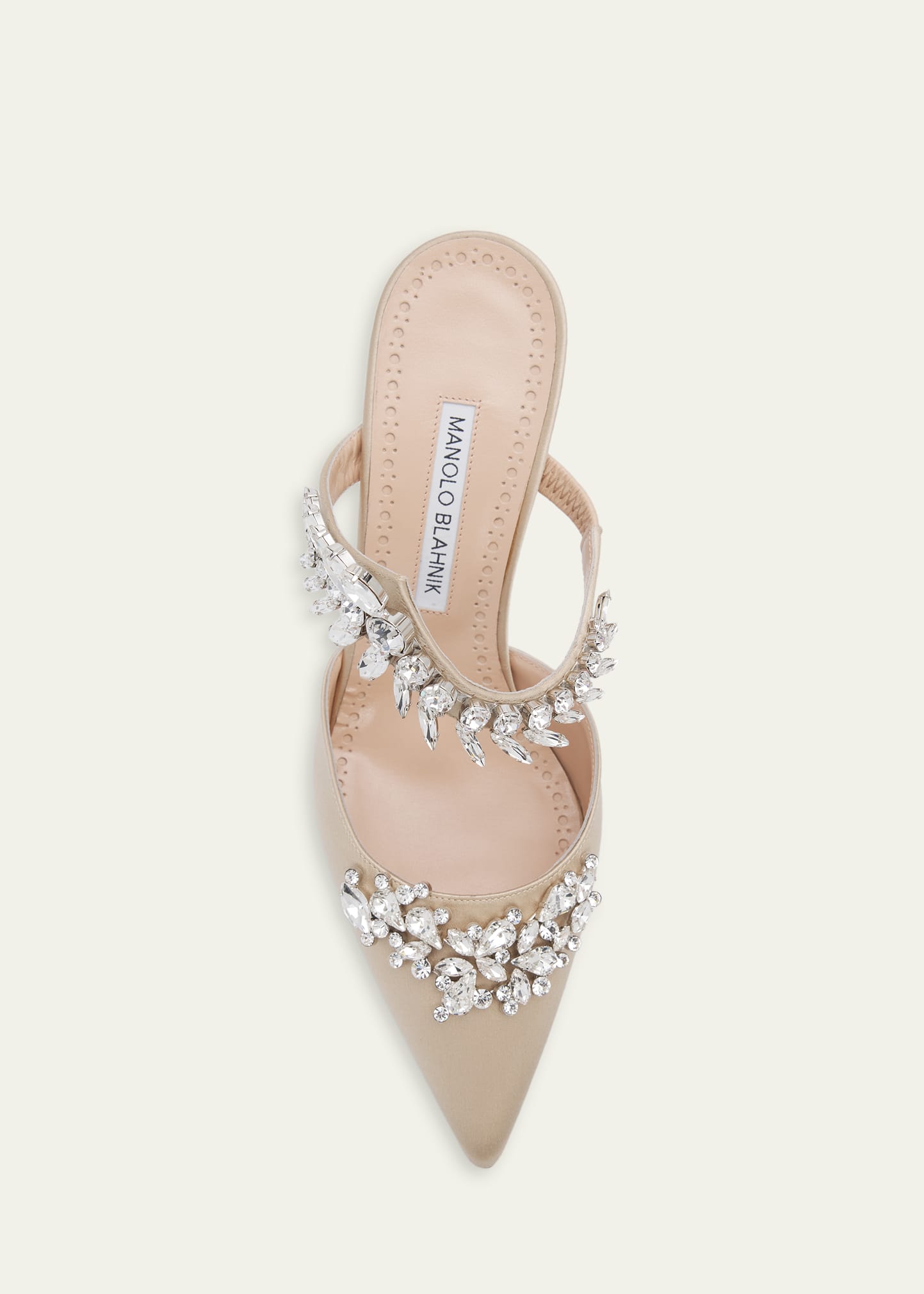 早い者勝ちMANOLO BLAHNIK LGRY ルルム　90mm Manolo Blahnik 90mm Lurum Embellished Satin Mule Pumps - Bergdorf