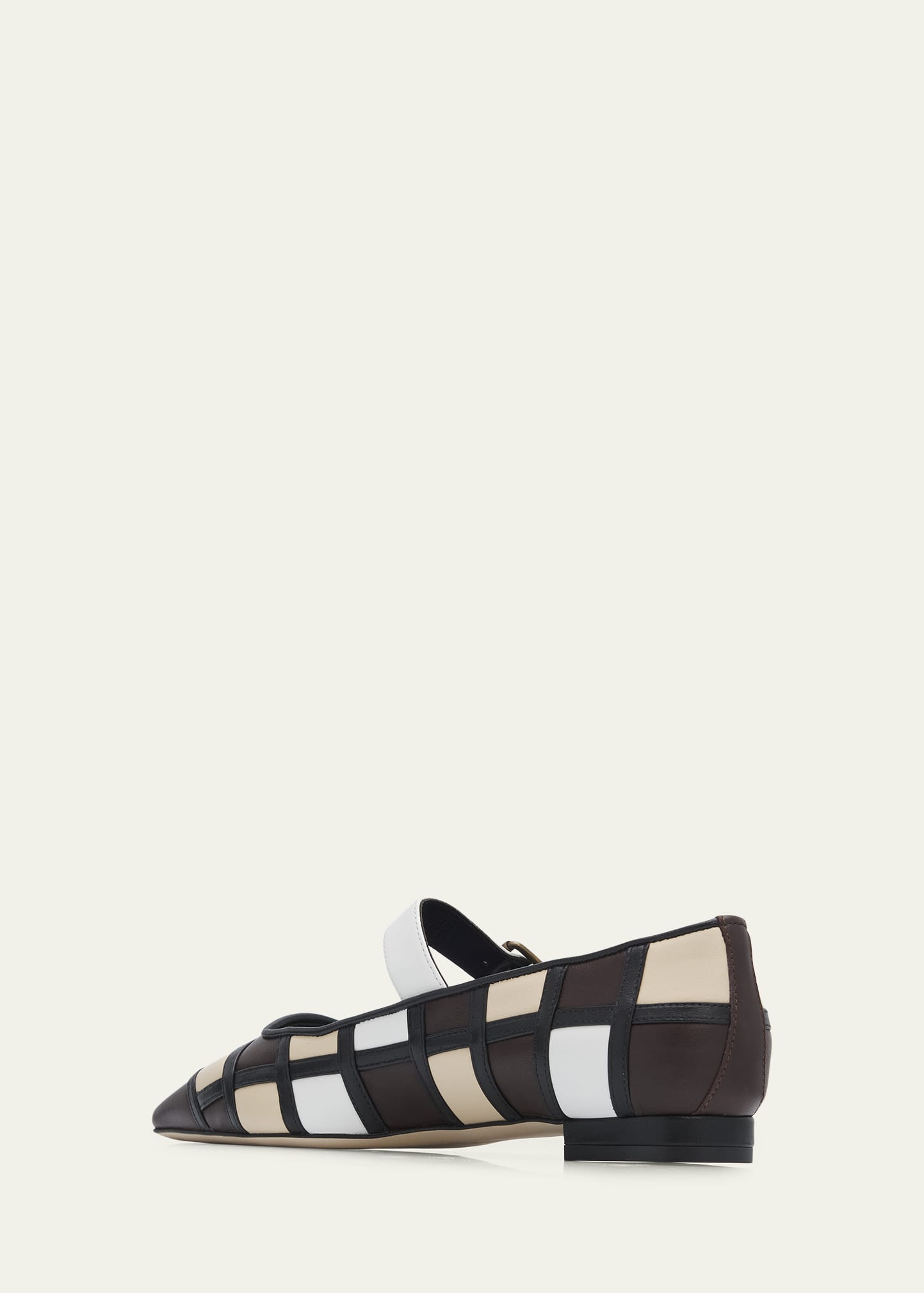 Manolo Blahnik Cucaya Patchwork Leather Ballerina Flats - Bergdorf