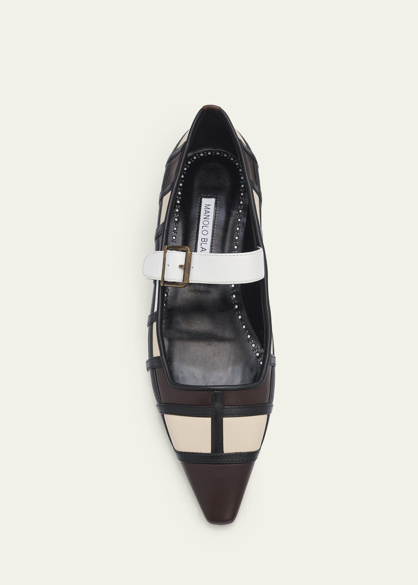 紅　ボッテガ財布　& MANOLO BLAHNIK Ballerina Manolo Blahnik Cucaya Patchwork Leather Ballerina Flats - Bergdorf