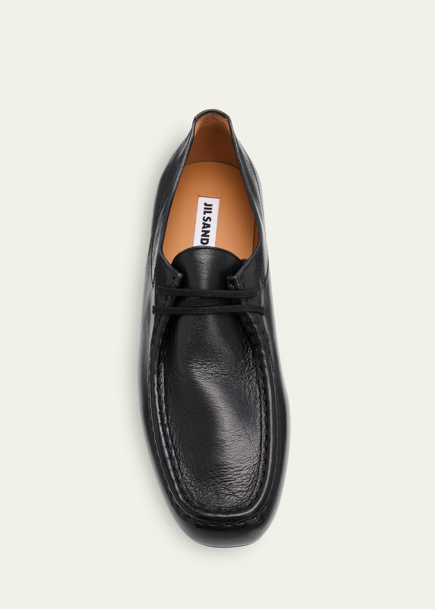 Jil Sander Leather Lace-Up Derby Shoes - Bergdorf Goodman