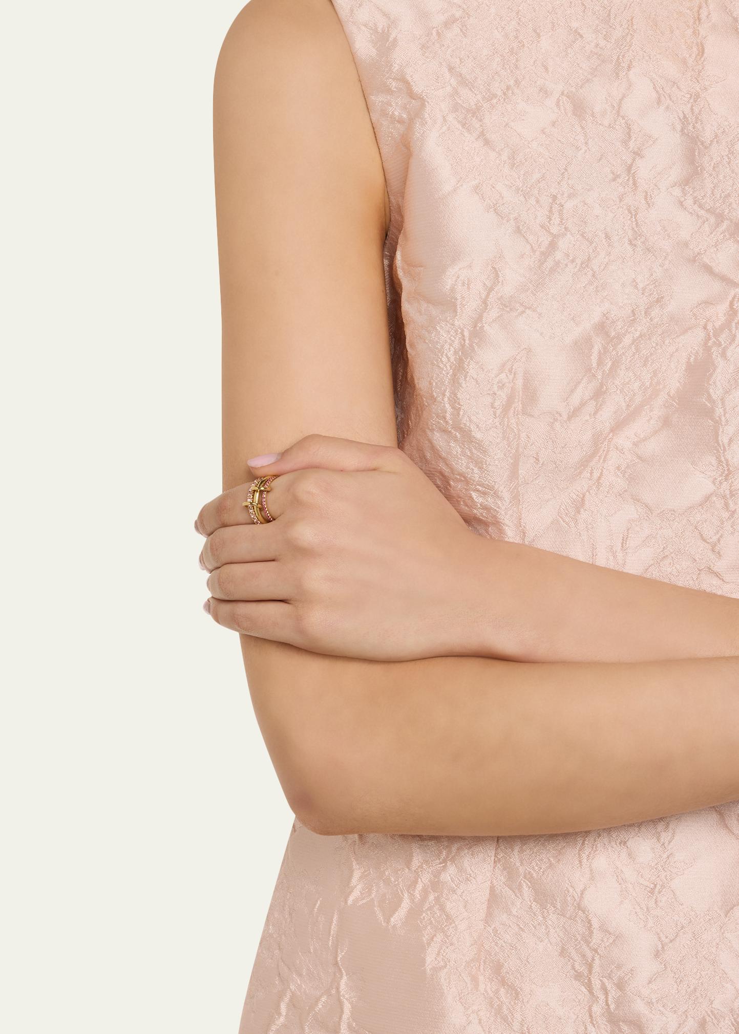 Spinelli Kilcollin Norah Rose 18K Yellow Gold Pink Sapphire Ring
