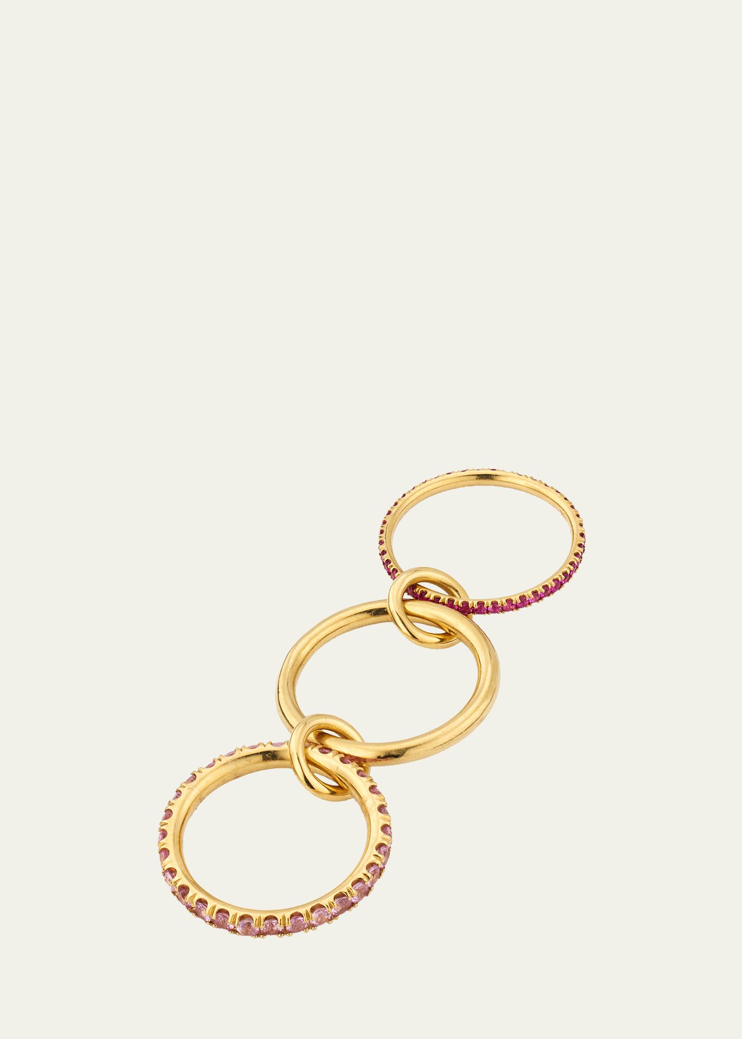 Spinelli Kilcollin Norah Rose 18K Yellow Gold Pink Sapphire Ring