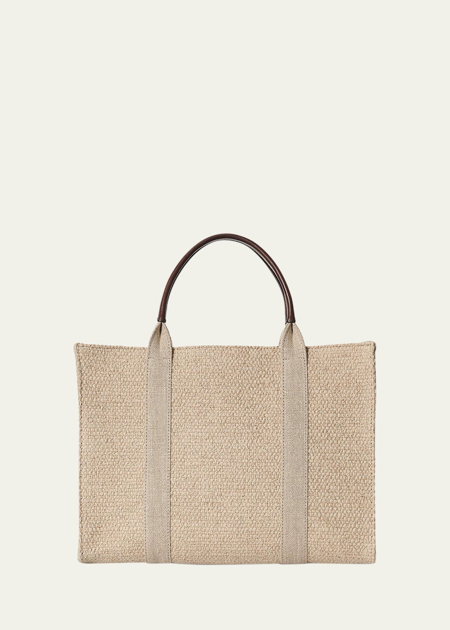 The Row Georgia Woven Structured Tote Bag - Bergdorf Goodman