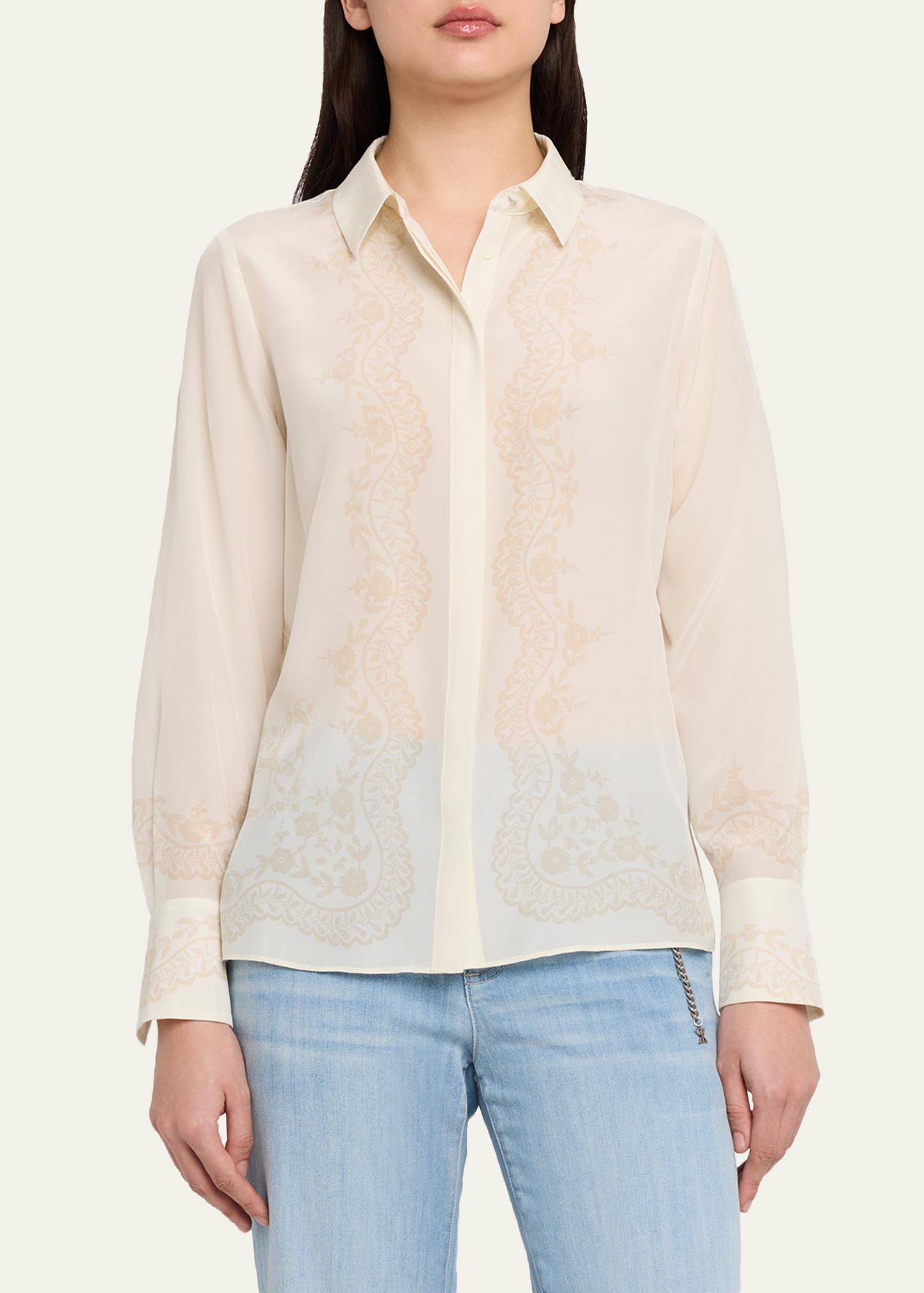 Kobi Halperin Serena Floral-Print Silk Blouse - Bergdorf Goodman