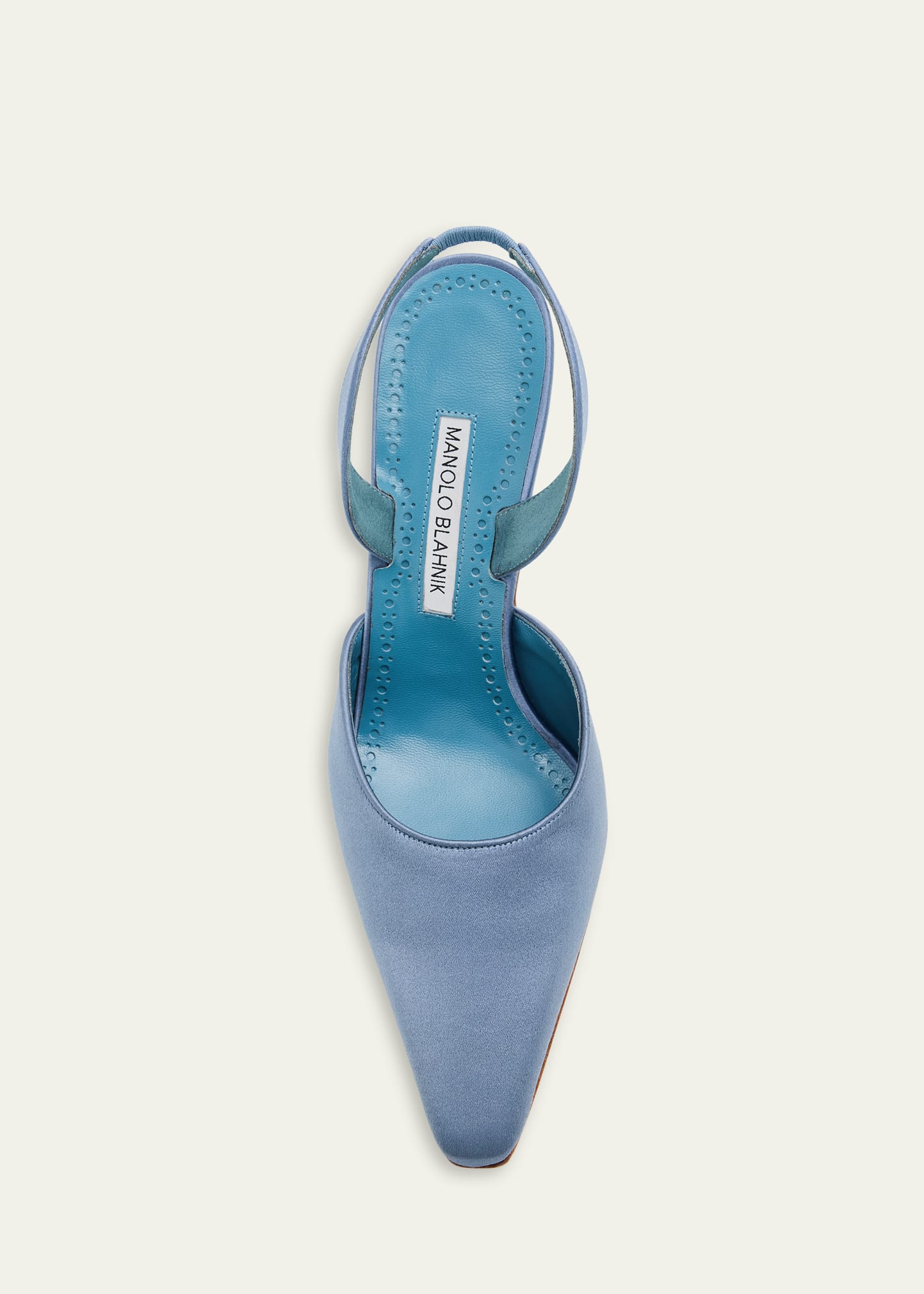 Manolo Blahnik 105mm Borelapla Satin Slingback Pumps - Bergdorf