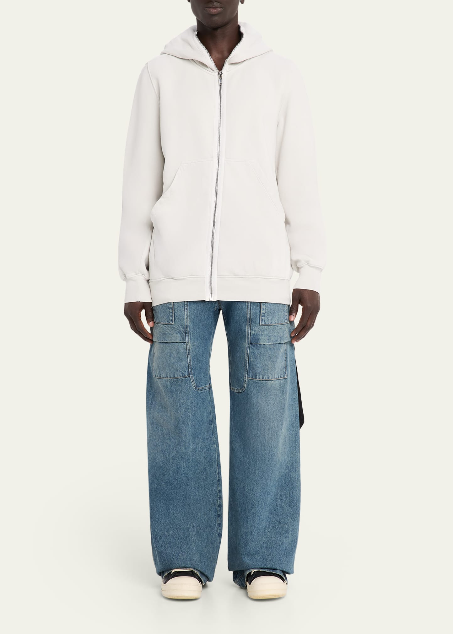 DRKSHDW RICK OWENS Cotton Full-Zip Hoodie - Bergdorf Goodman