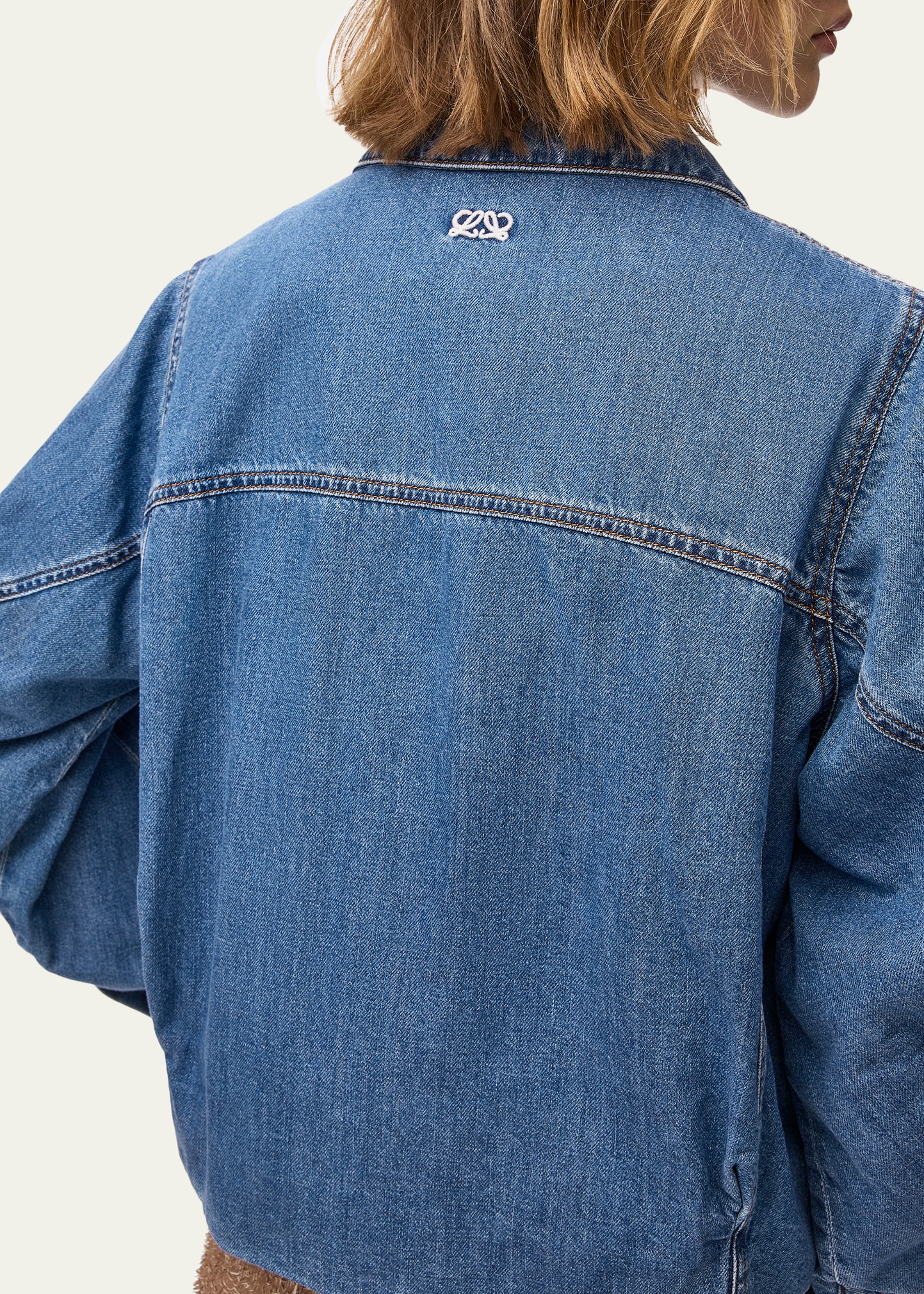 Loewe Oversized Denim Balloon Jacket - Bergdorf Goodman