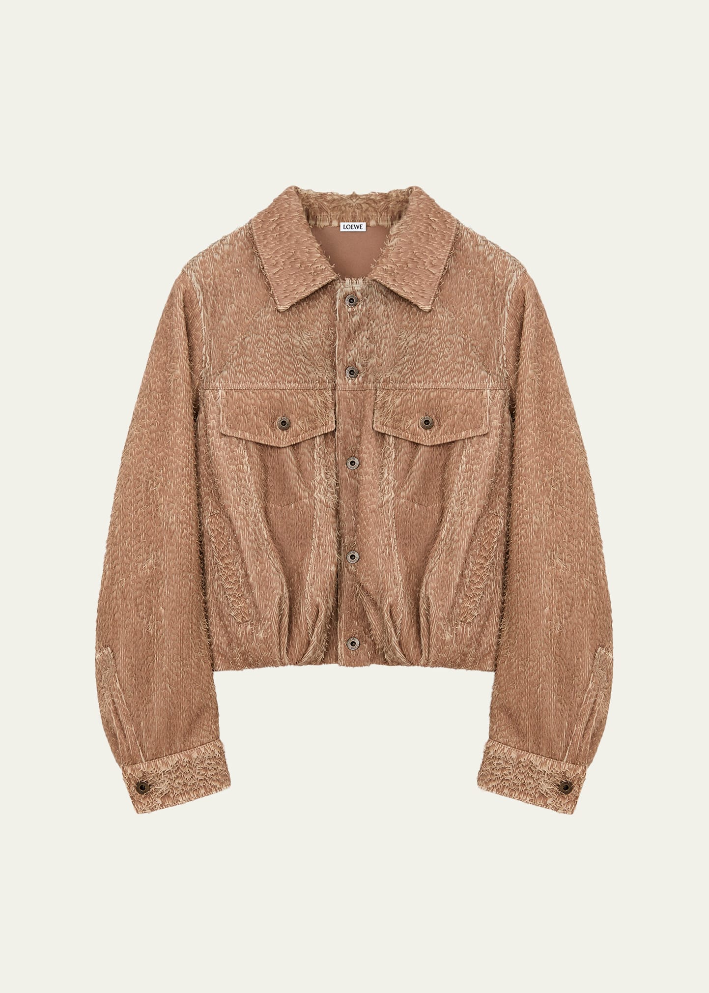 Loewe Fringed Leather Balloon Jacket - Bergdorf Goodman