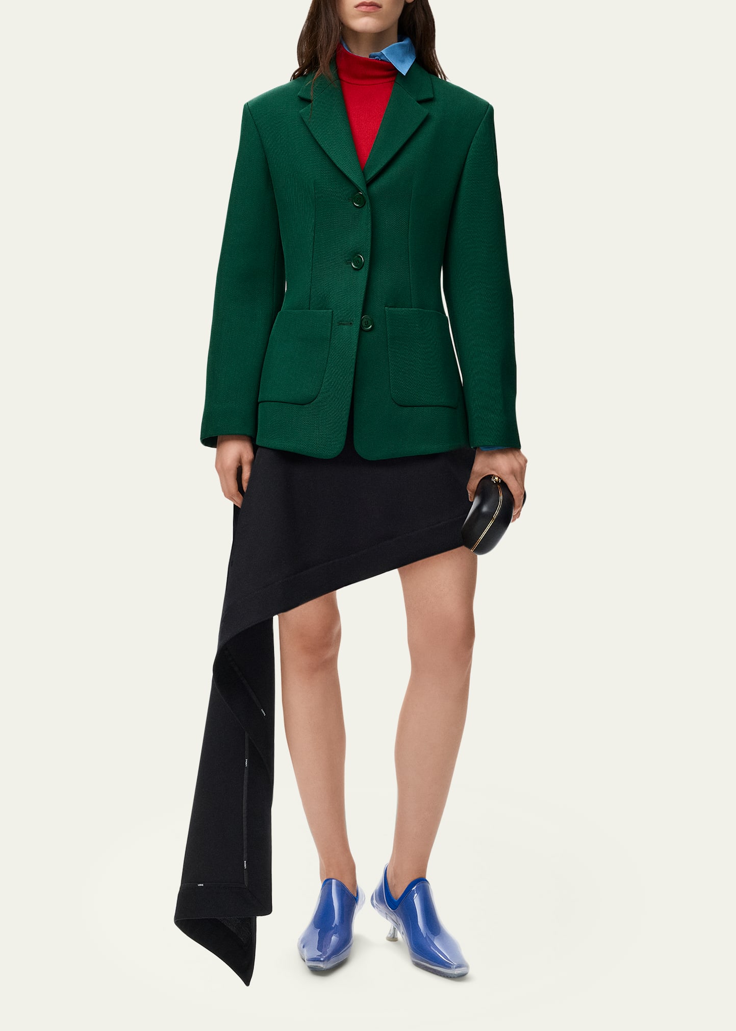 Loewe Asymmetric Drape Mini Skirt - Bergdorf Goodman