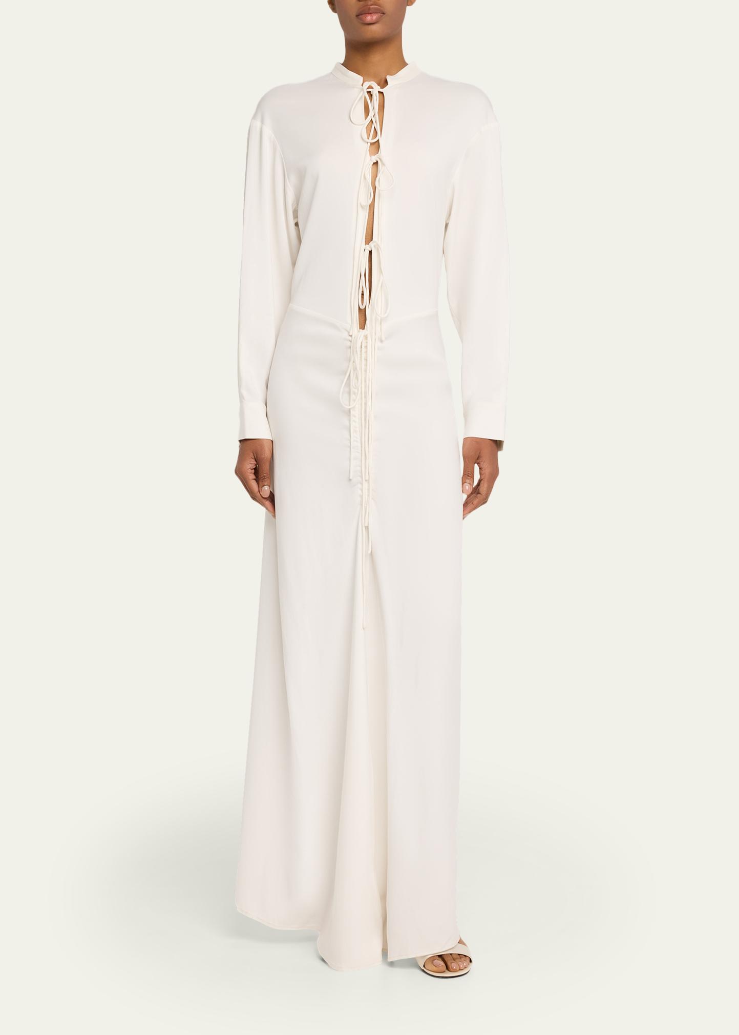 Christopher Esber Bertoia Long-Sleeve Lace-Front Dress - Bergdorf
