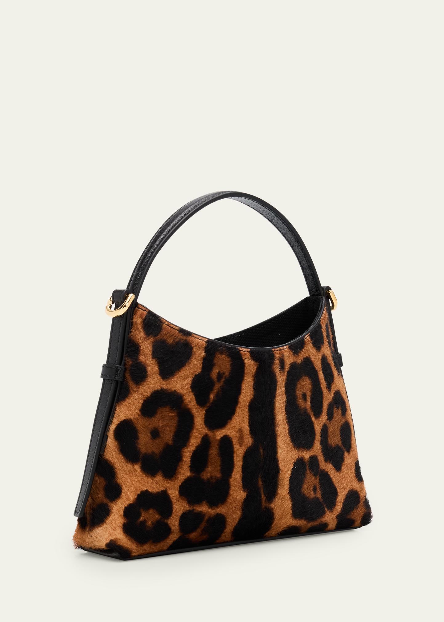 Givenchy Voyou Nano Leopard-Print Ponyhair Top-Handle Bag