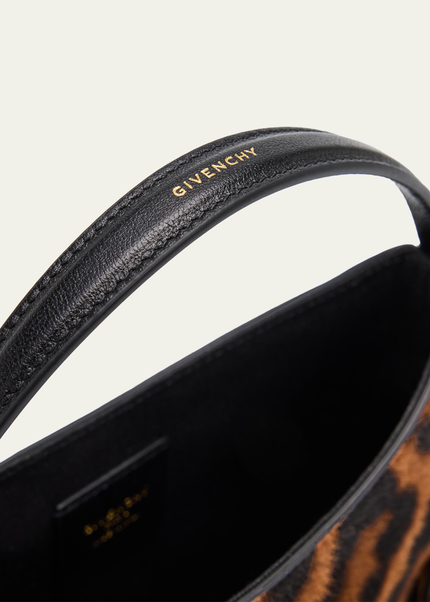 Givenchy Voyou Nano Leopard-Print Ponyhair Top-Handle Bag