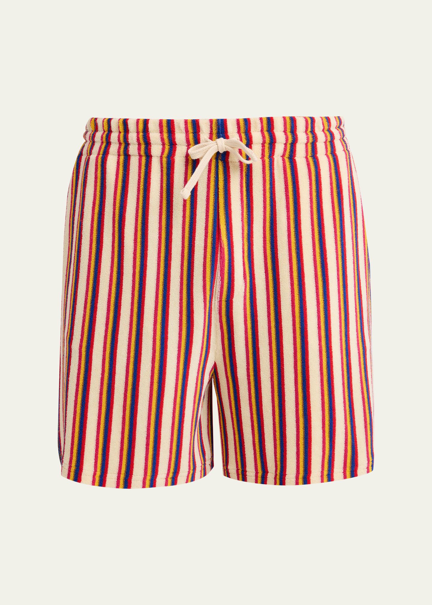 Valentino Garavani Men's Striped Toweling Shorts - Bergdorf Goodman