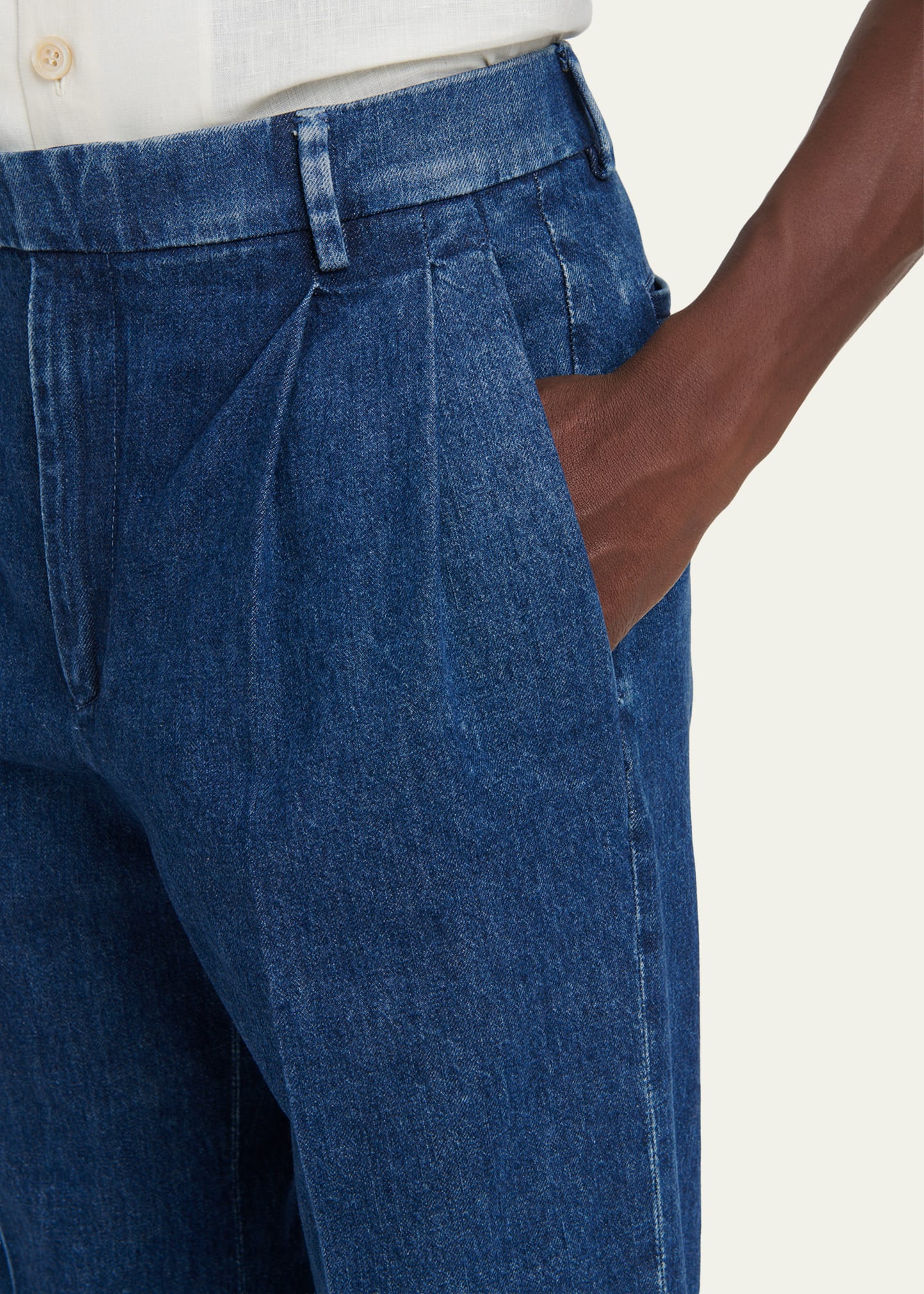 Valentino Garavani Men's Tailored Wide-Leg Denim Jeans - Bergdorf