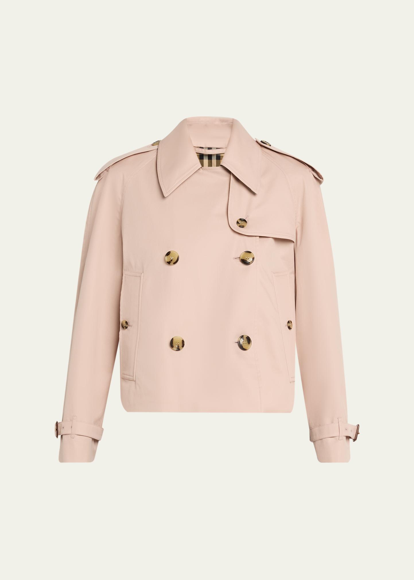 Burberry Haltye Cropped Gabardine Trench Jacket - Bergdorf Goodman