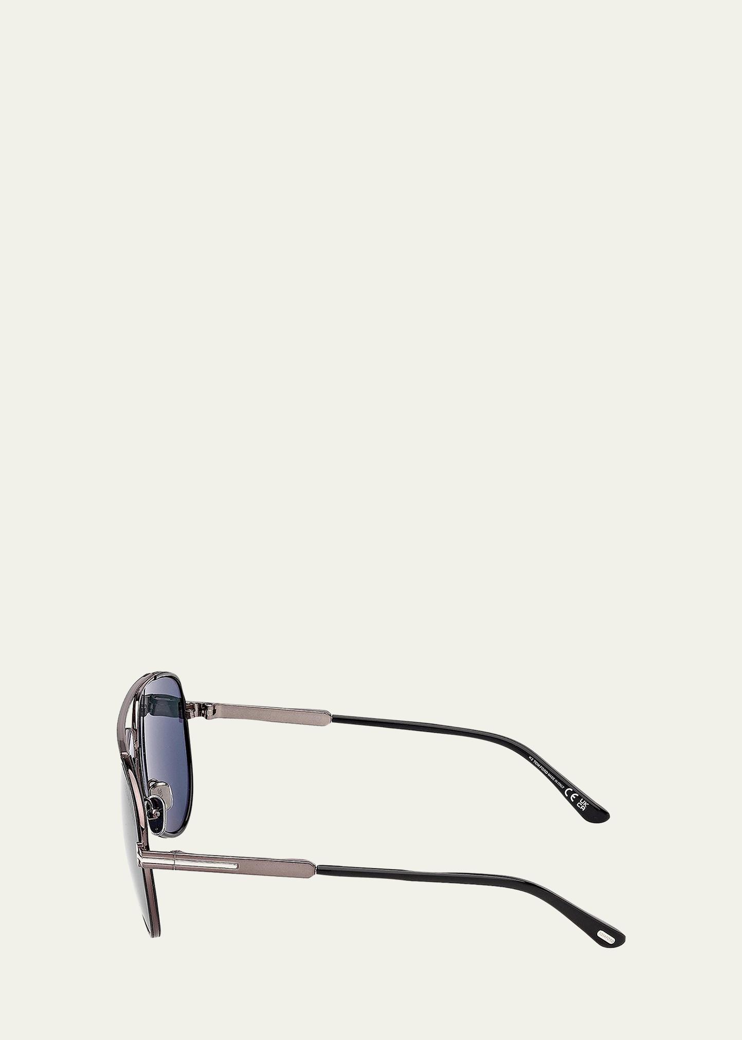 TOM FORD Men's Rupert 02 63mm Metal & Acetate Aviator Sunglasses