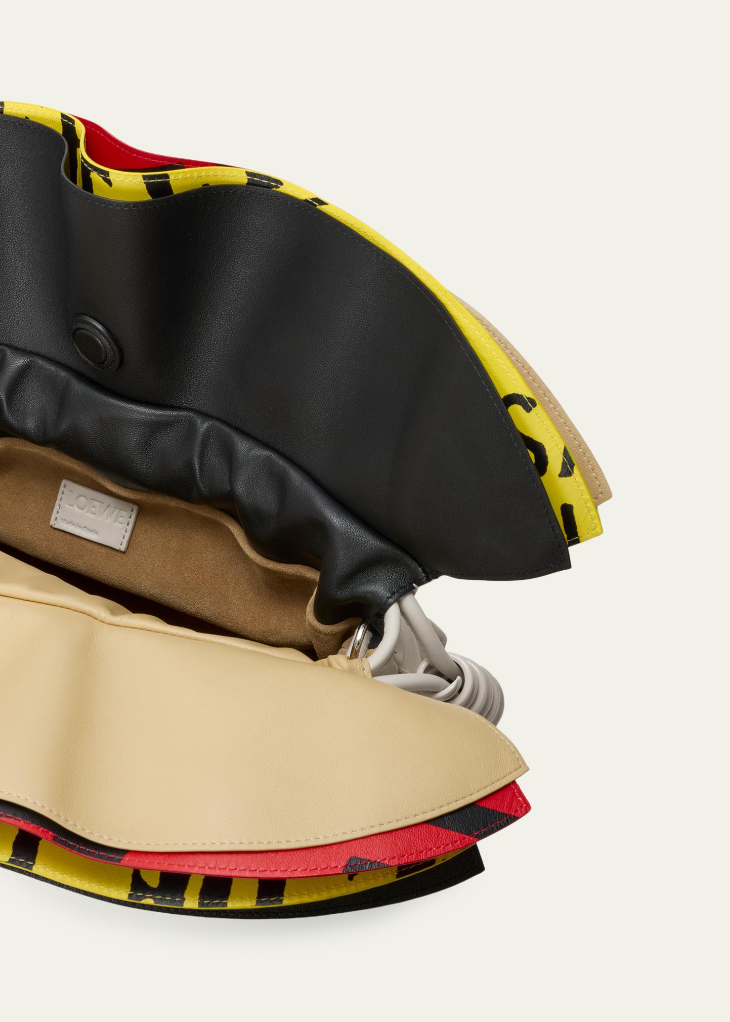 LOEWE Millefeuille Flamenco Medium Leather Clutch - Bergdorf Goodman