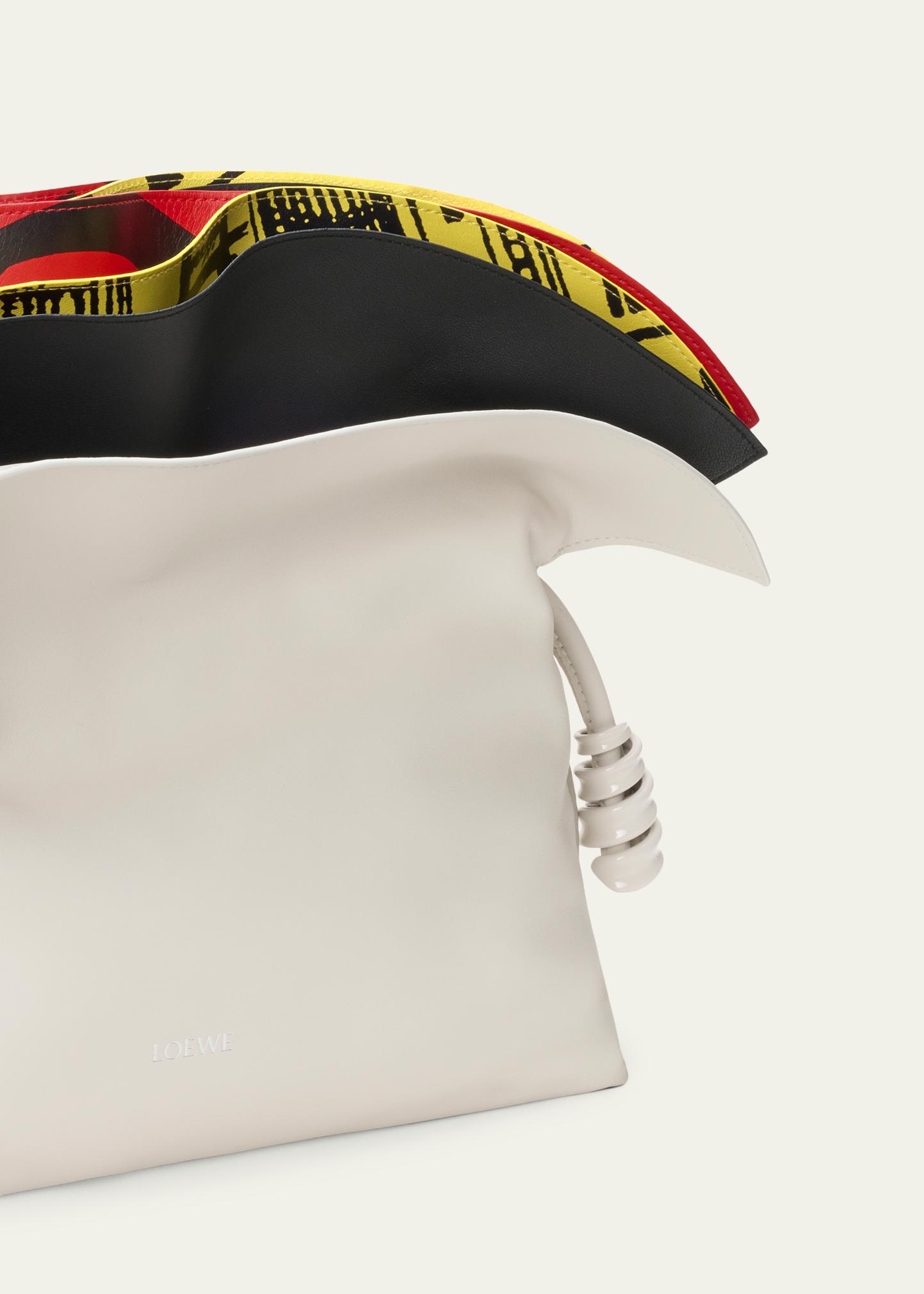 LOEWE Millefeuille Flamenco Medium Leather Clutch - Bergdorf Goodman