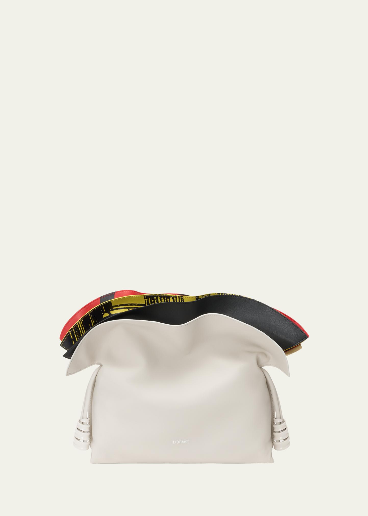LOEWE Millefeuille Flamenco Medium Leather Clutch - Bergdorf Goodman