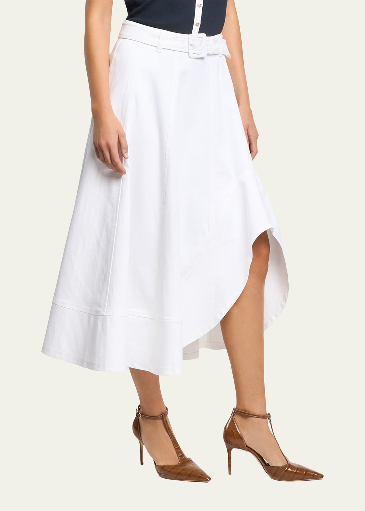 Cinq a Sept Zelda Asymmetric Denim Skirt - Bergdorf Goodman