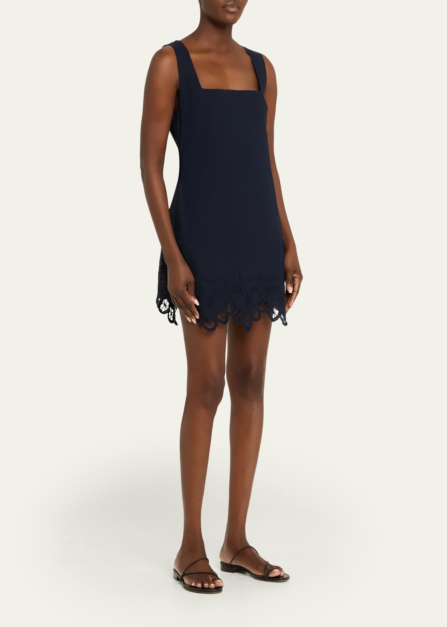 Veronica Beard Shanice Lace Cotton Mini Dress - Bergdorf Goodman