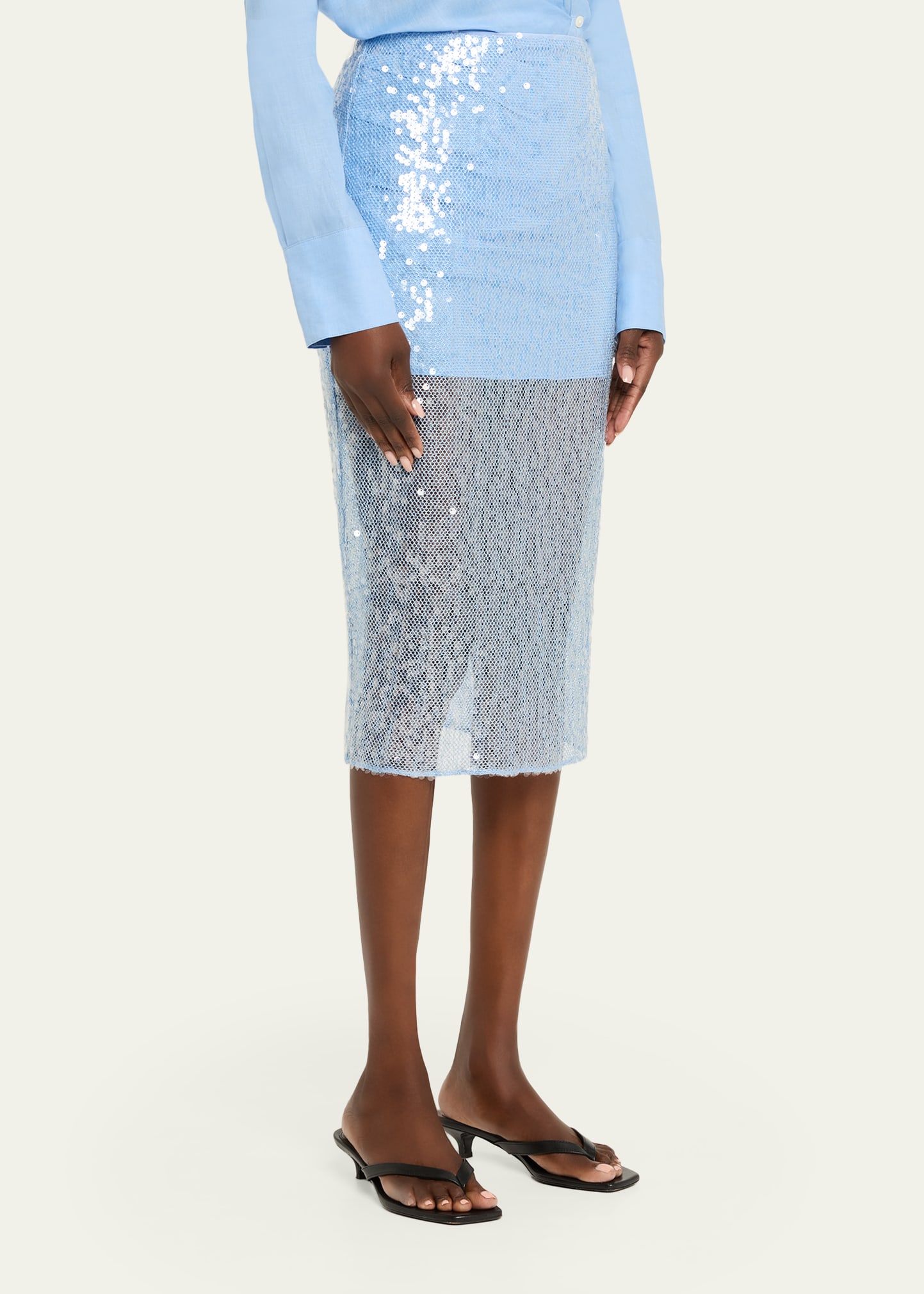 Veronica Beard Allora Sequined Midi Skirt - Bergdorf Goodman