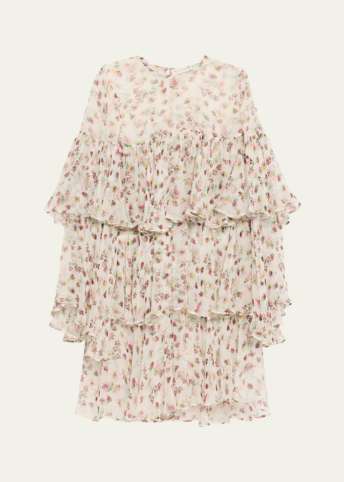 Alix of Bohemia Vienna Wild Garden Tiered Mini Dress - Bergdorf