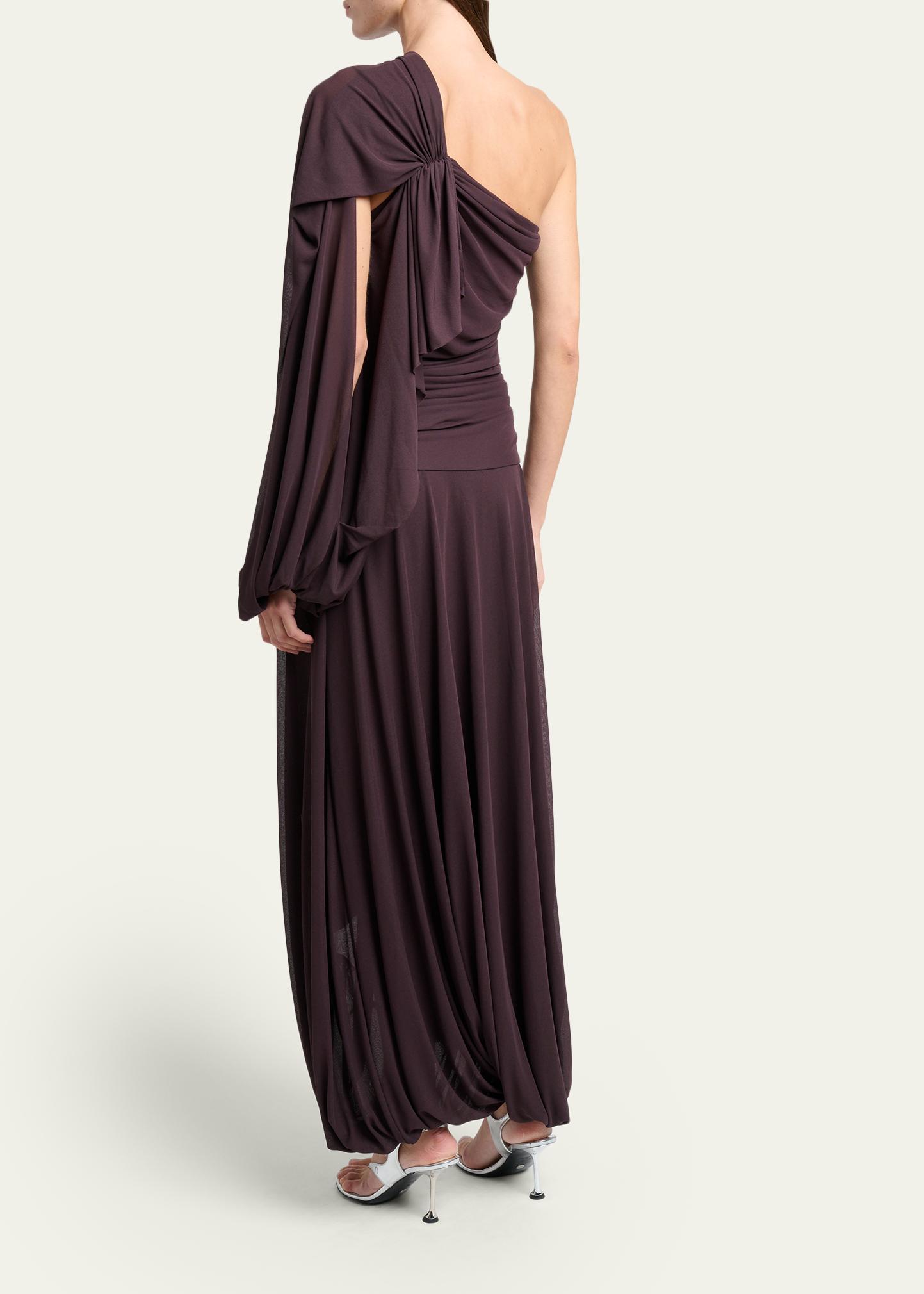 Proenza Schouler Gabri One-Shoulder Draped Jersey Dress - Bergdorf