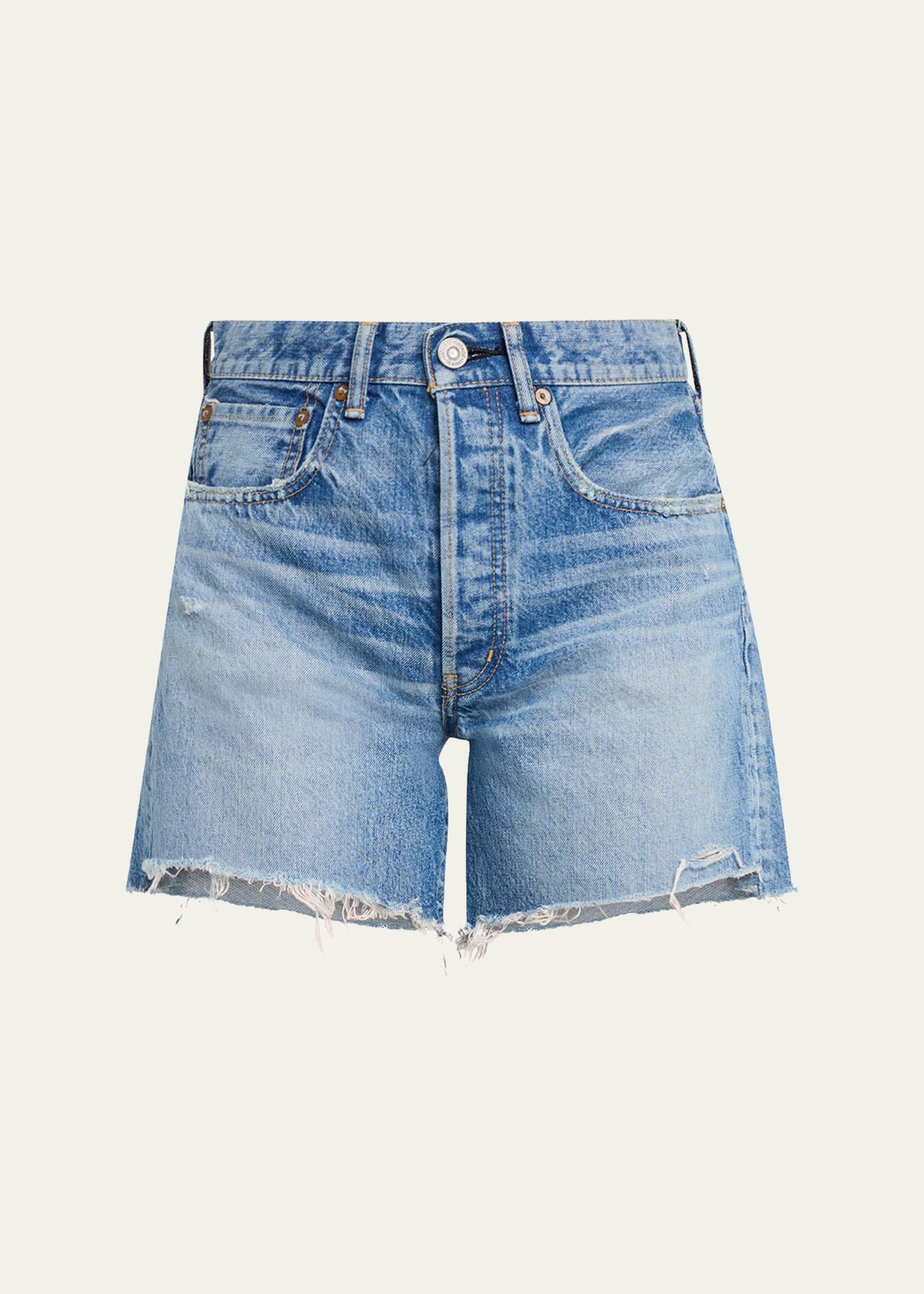MOUSSY VINTAGE Graterford Long Denim Shorts - Bergdorf Goodman
