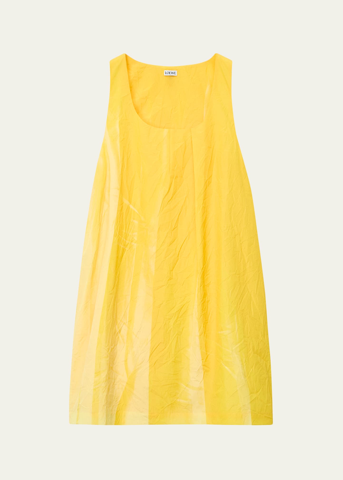 Loewe Gradient-Print Crinkled Cotton Mini Shift Dress - Bergdorf