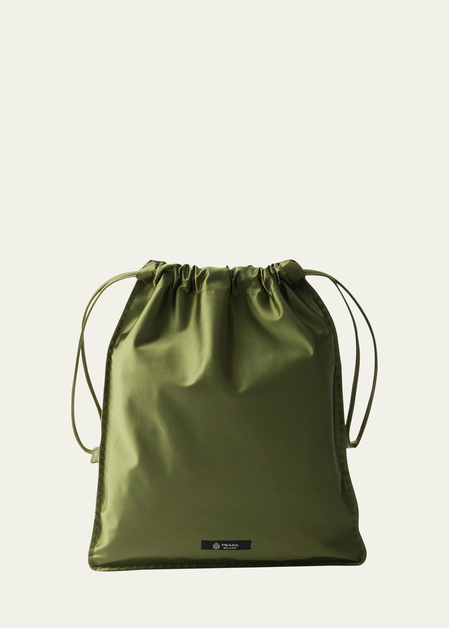 Prada Wish Silk Duchesse Drawstring Pouch Bag - Bergdorf Goodman