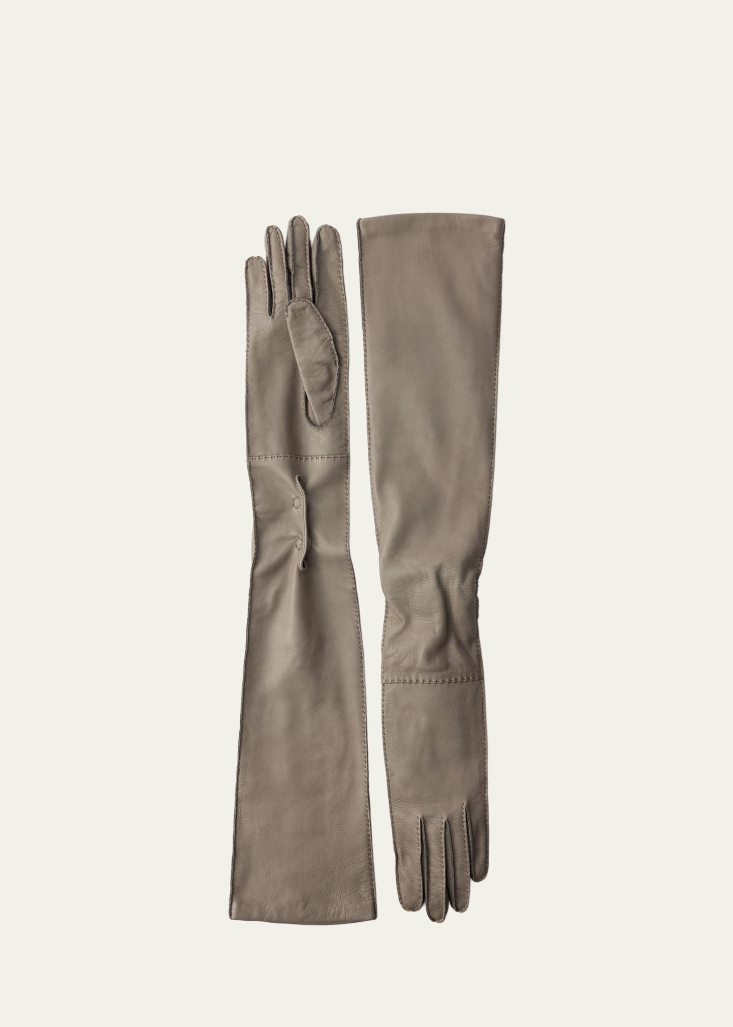Prada Long Nappa Leather Gloves - Bergdorf Goodman