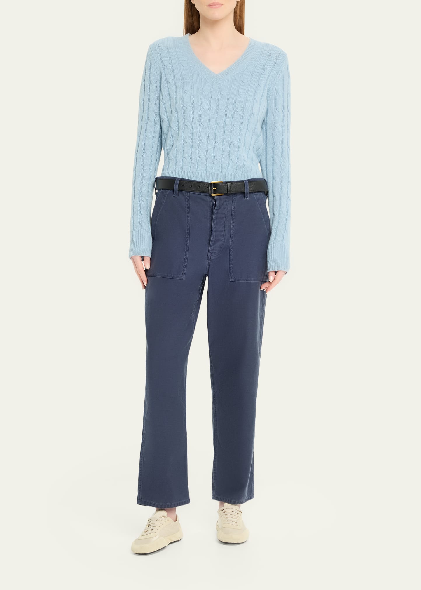 Nili Lotan Camelia Cable-Knit Cashmere Sweater - Bergdorf Goodman