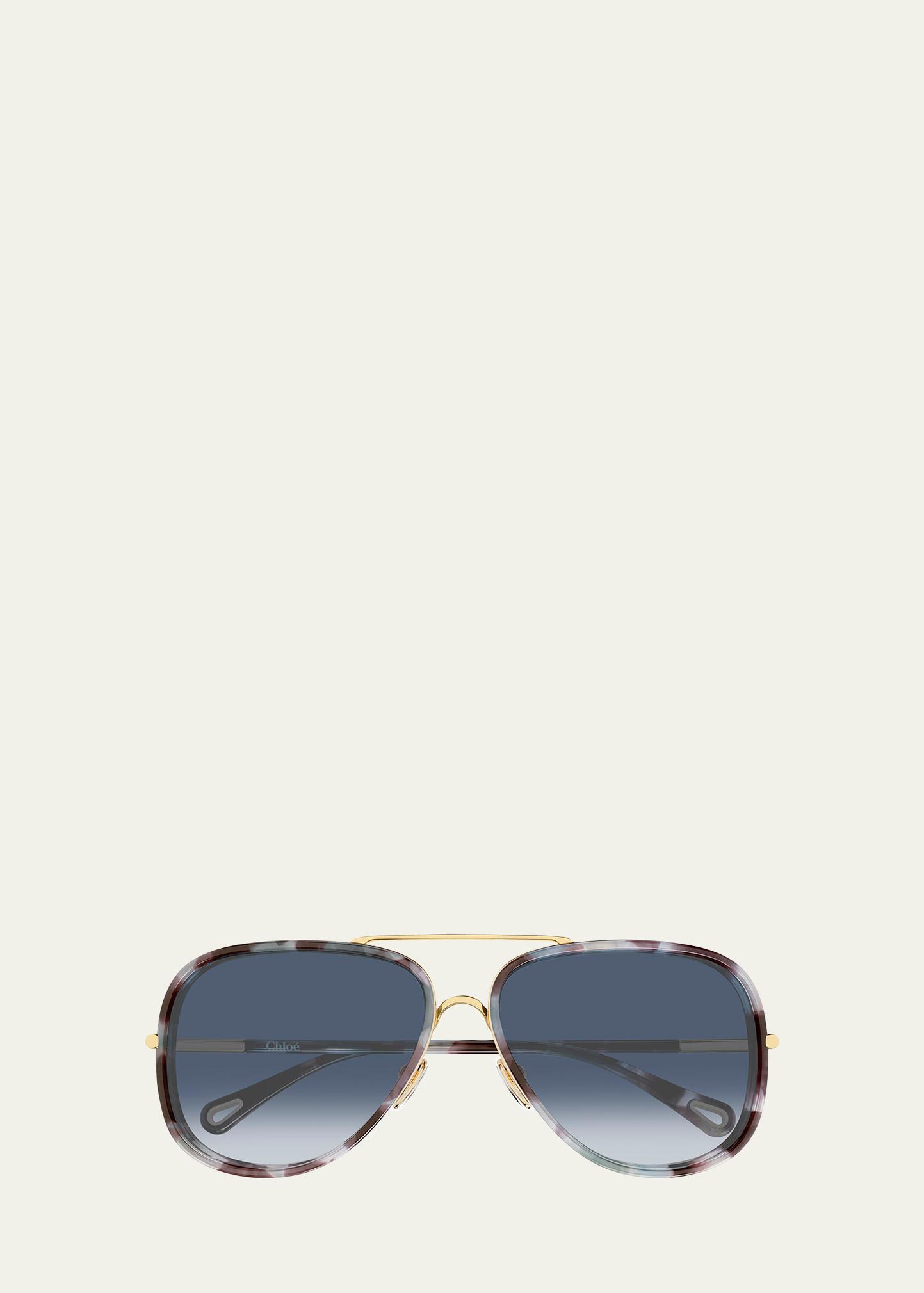 Chloe 53mm Gradient Aviator Sunglasses - Bergdorf Goodman