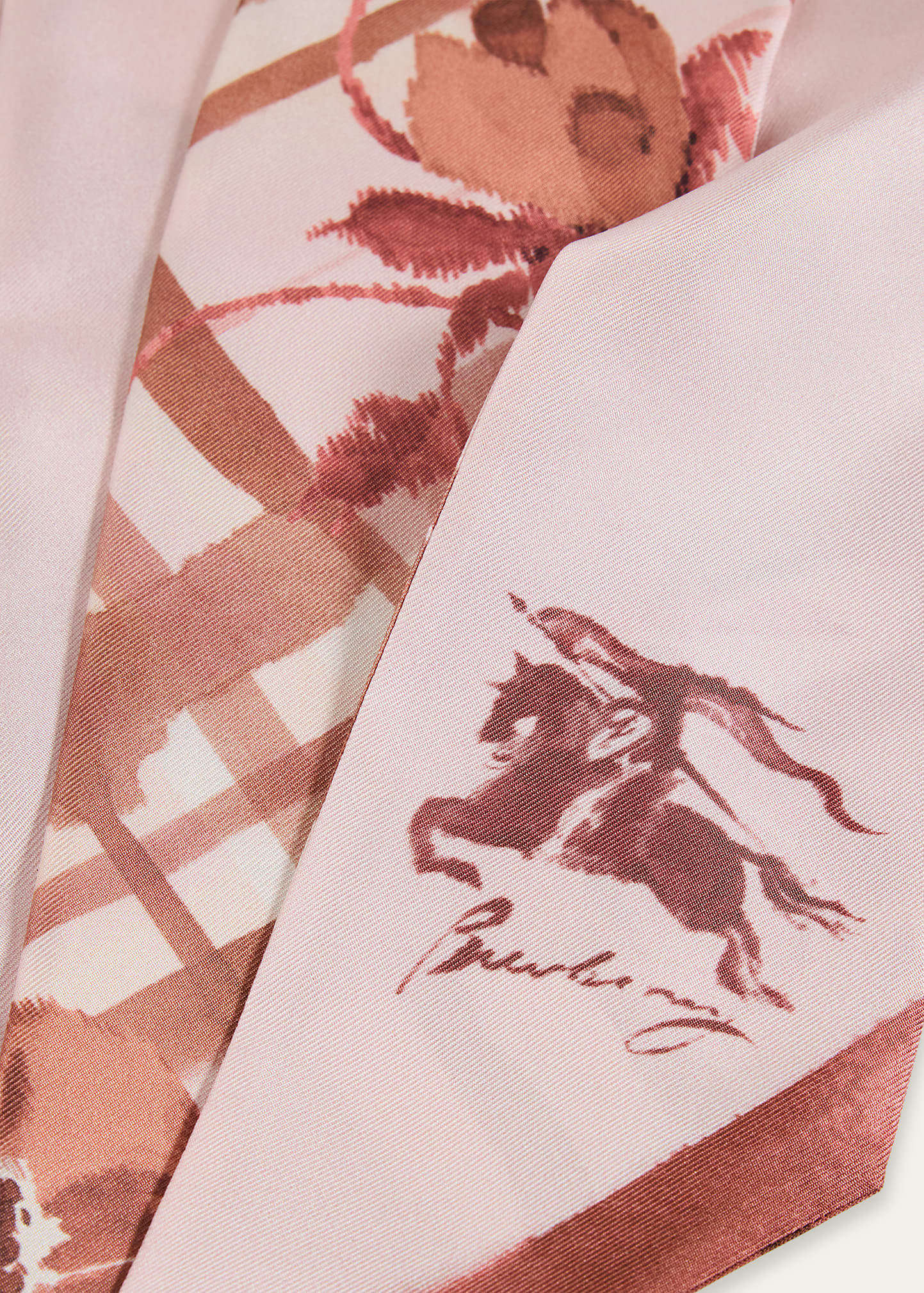 Burberry Skinny Watercolor Check Silk Scarf - Bergdorf Goodman